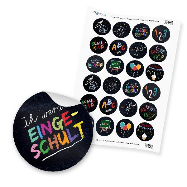 24 x itenga Sticker �Schulanfang� (Motiv 88)