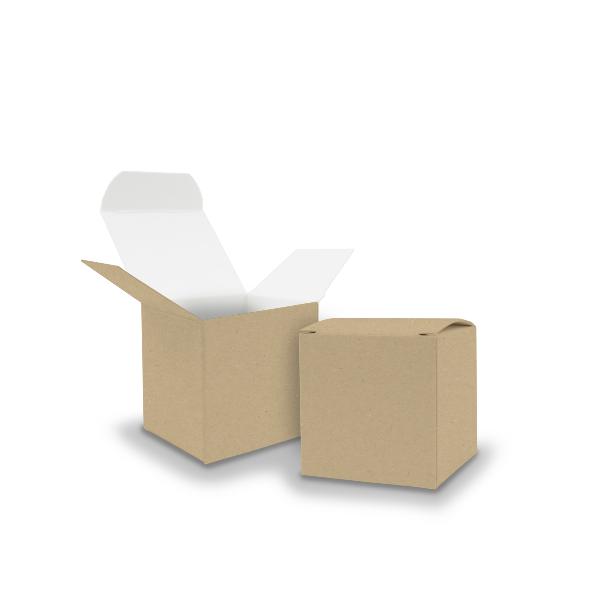 itenga W�rfelbox KraftKarton 5x5cm au�en braun innen wei...