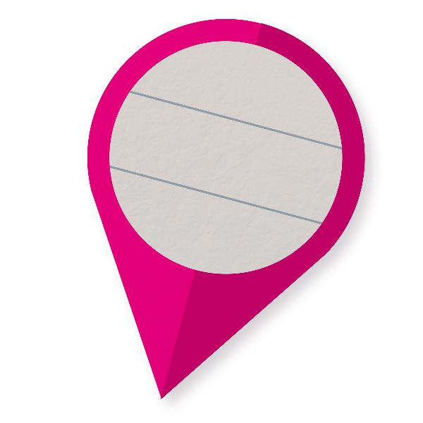 Itenga Sticker 10 x Pin-Sticker magenta