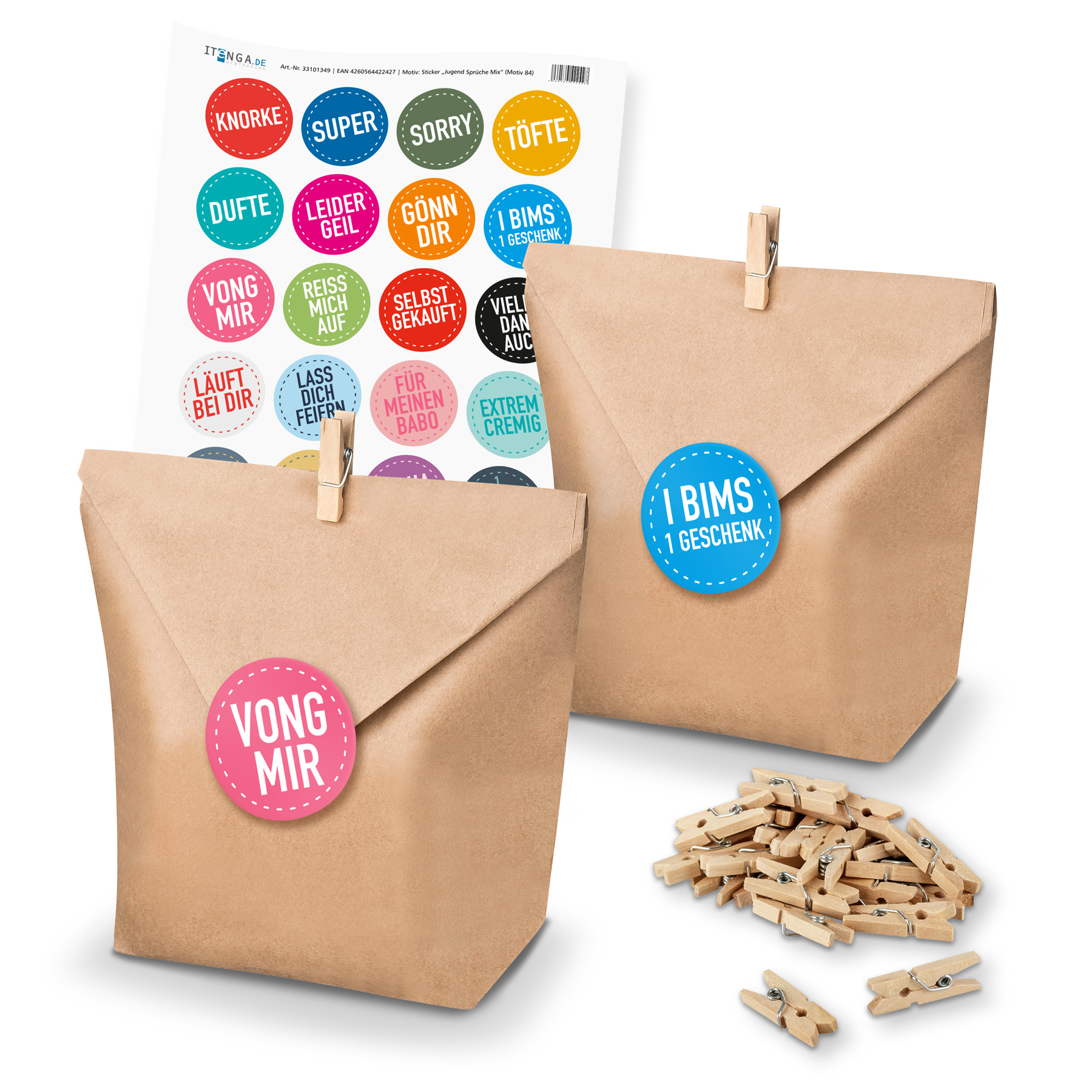 itenga SET Geschenkt�ten Jugend Spr�che Mix (Motiv 84) 2...