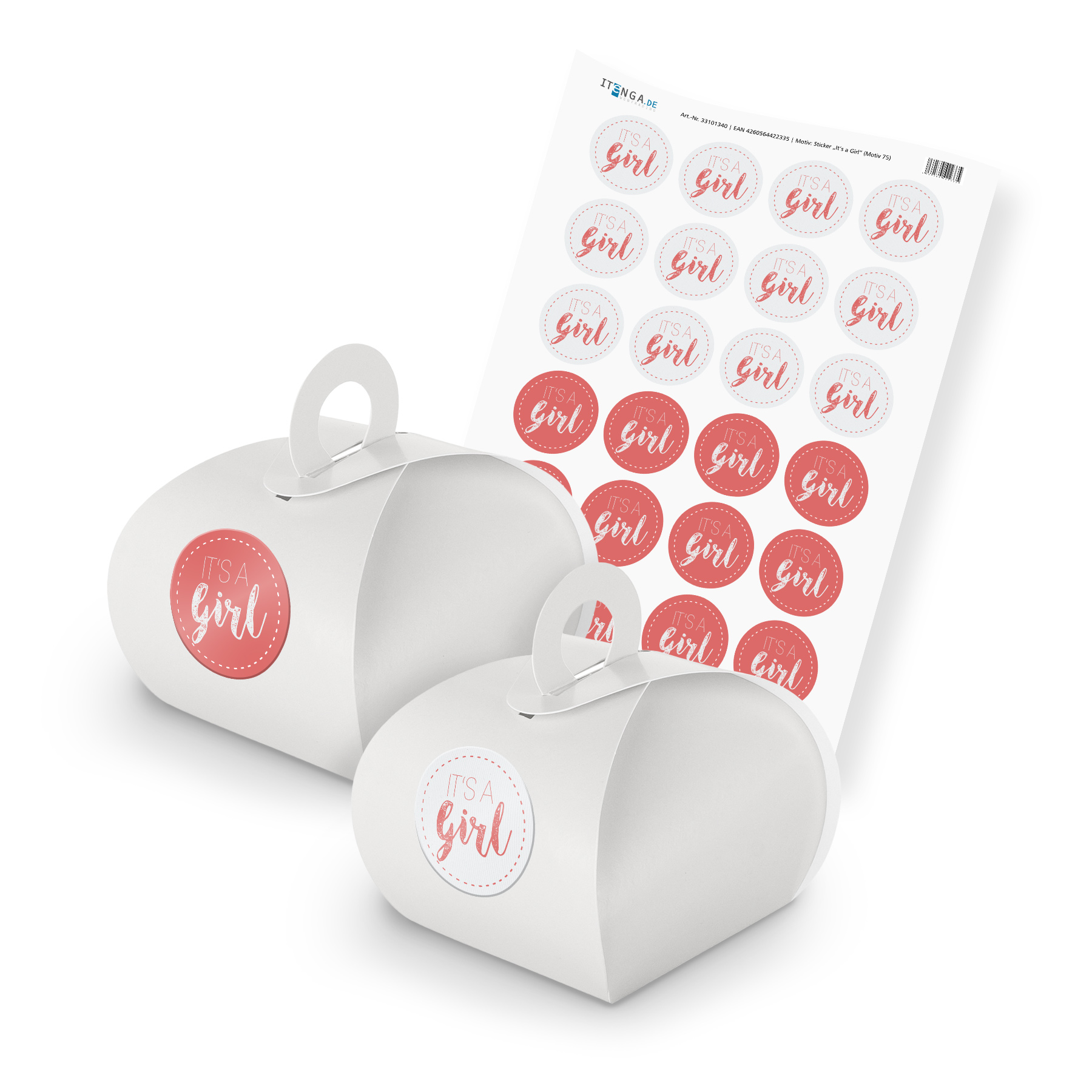 itenga SET It s a Girl (Motiv 75) 24x Geschenkschachtel ...