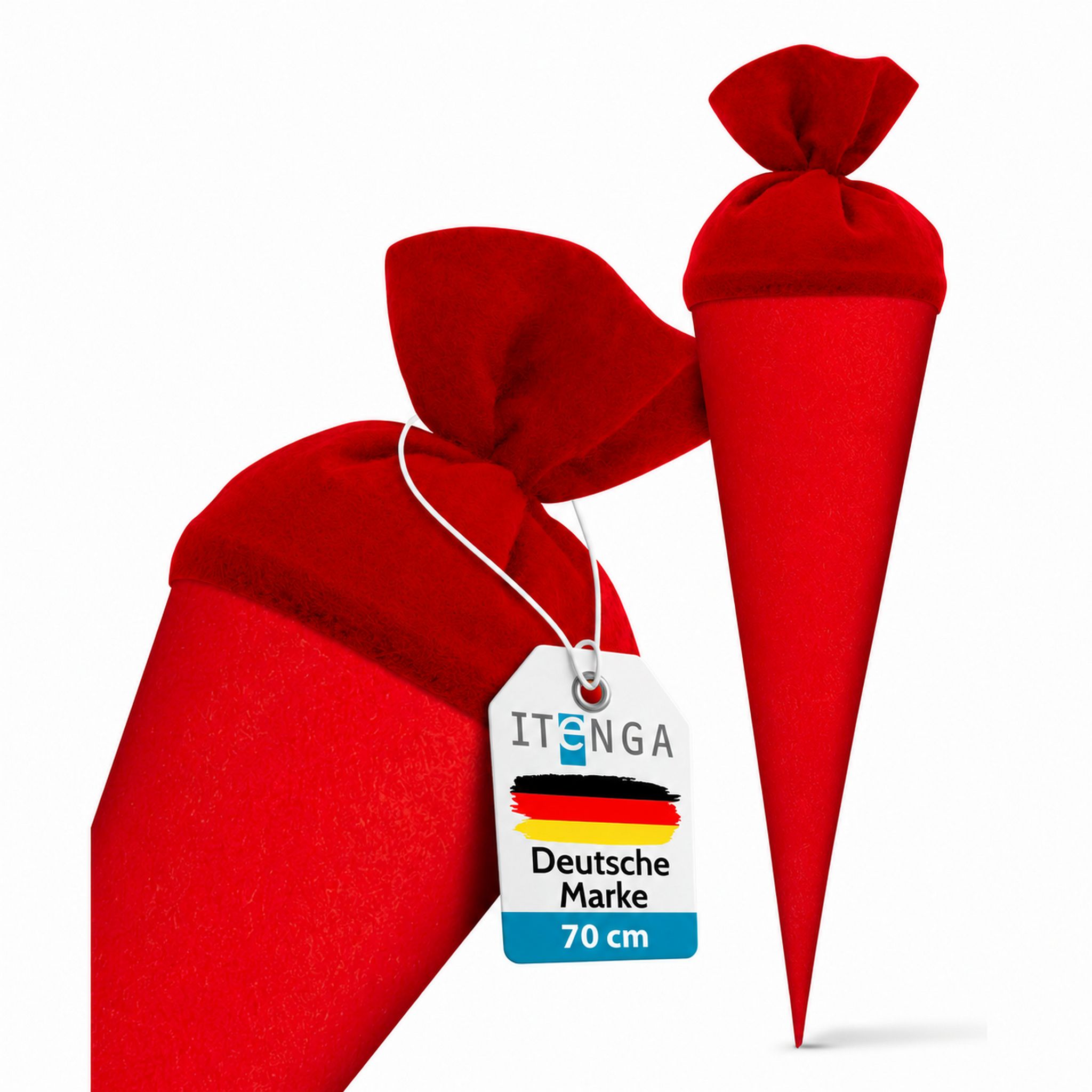 itenga Bastelschult�te 70cm rund mit Filzverschluss ROT