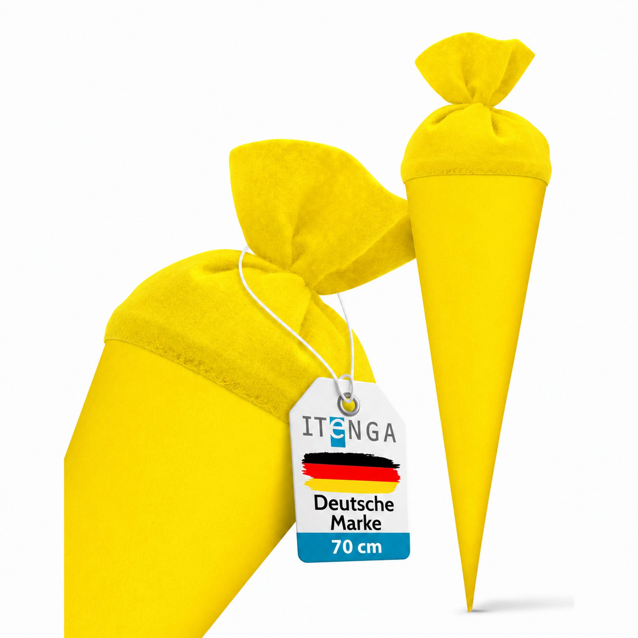 itenga Bastelschult�te 70cm rund mit Filzverschluss GELB