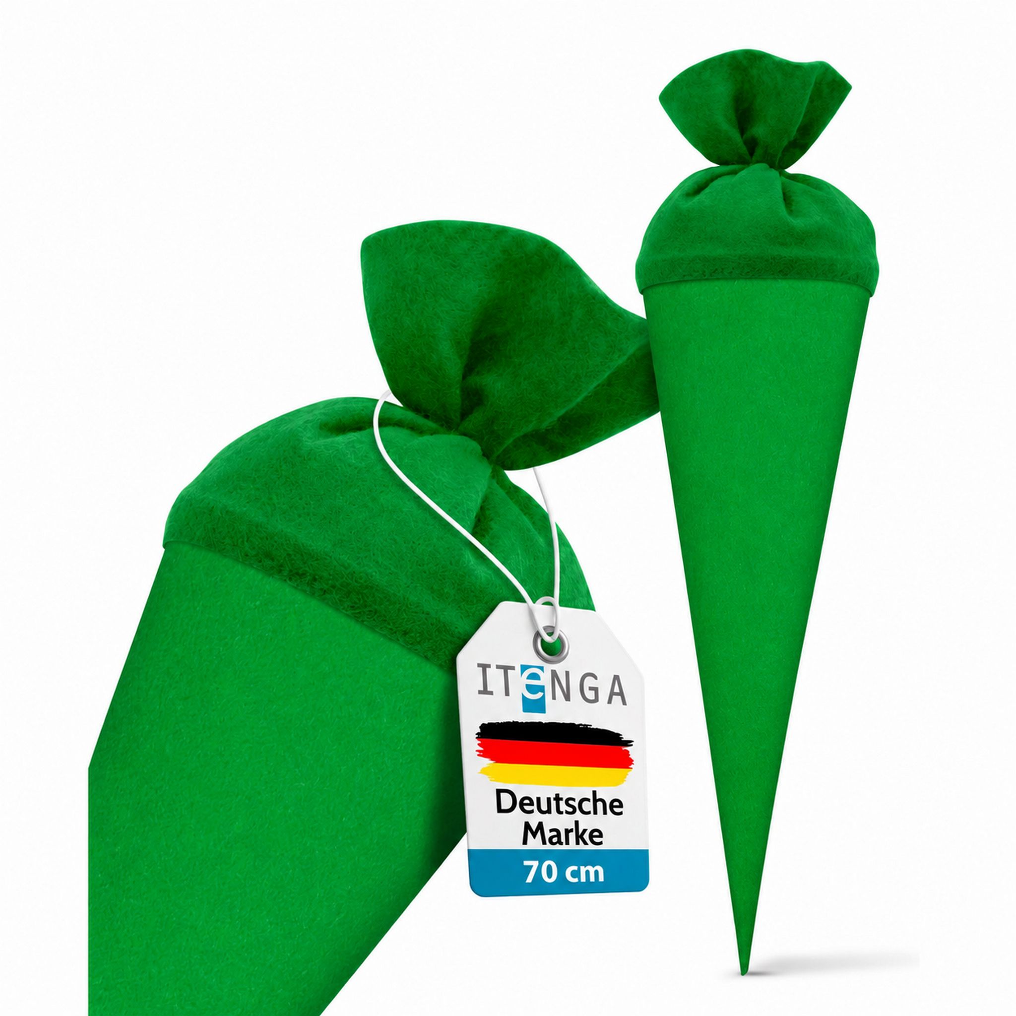 itenga Bastelschult�te 70cm rund mit Filzverschluss GR�N