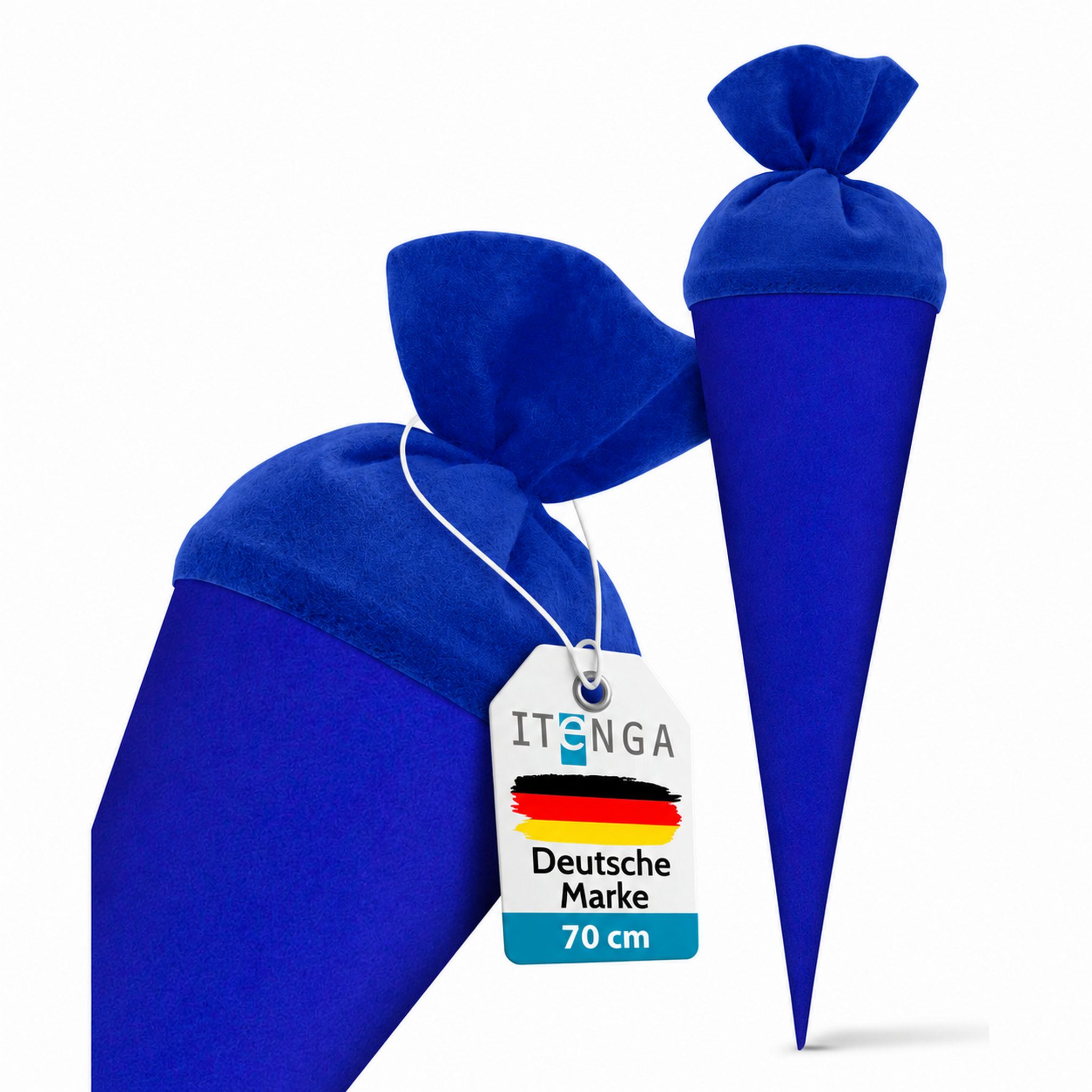 itenga Bastelschult�te 70cm rund mit Filzverschluss BLAU