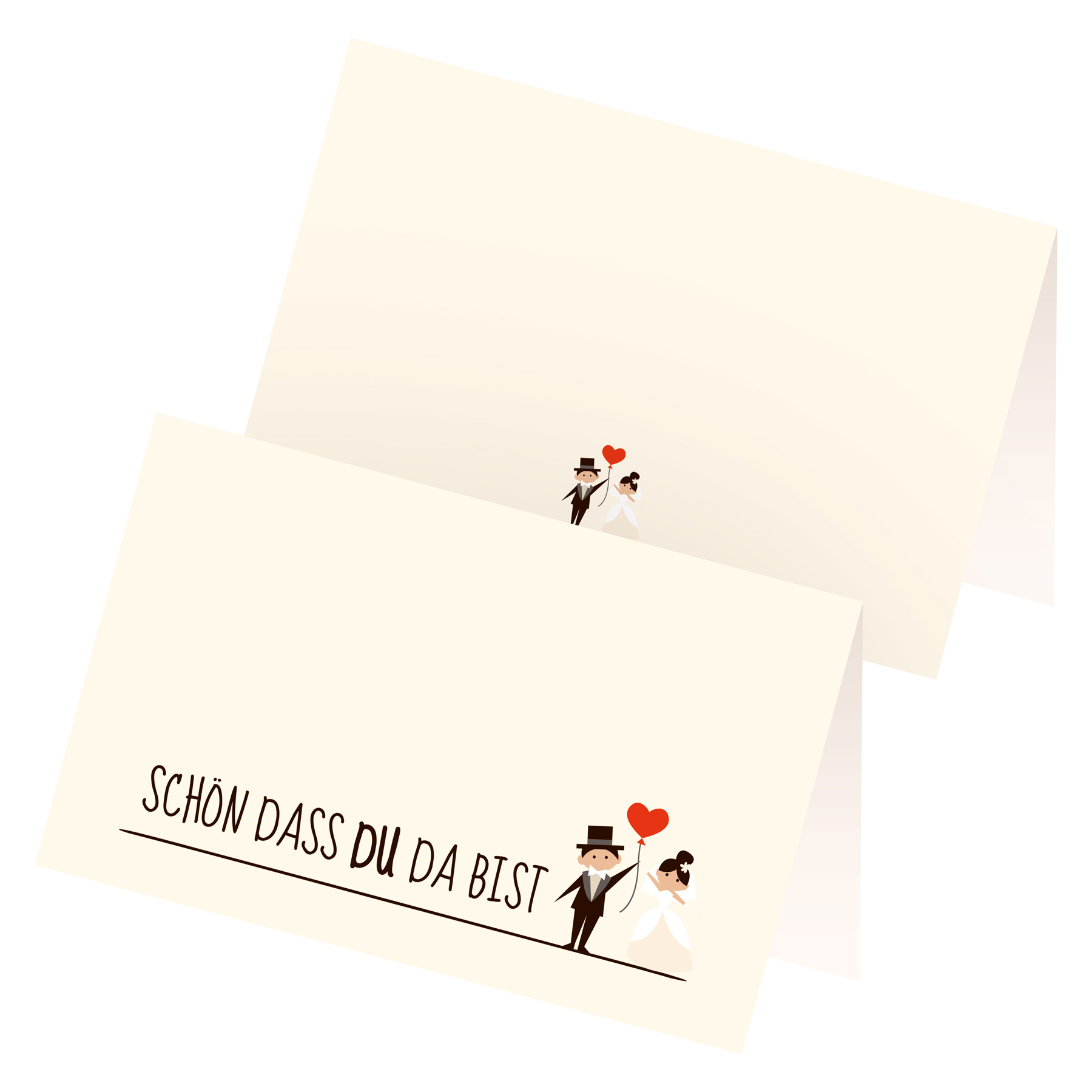 itenga 24x Tischkarte Platzkarte Hochzeit Motiv 24 Visit...