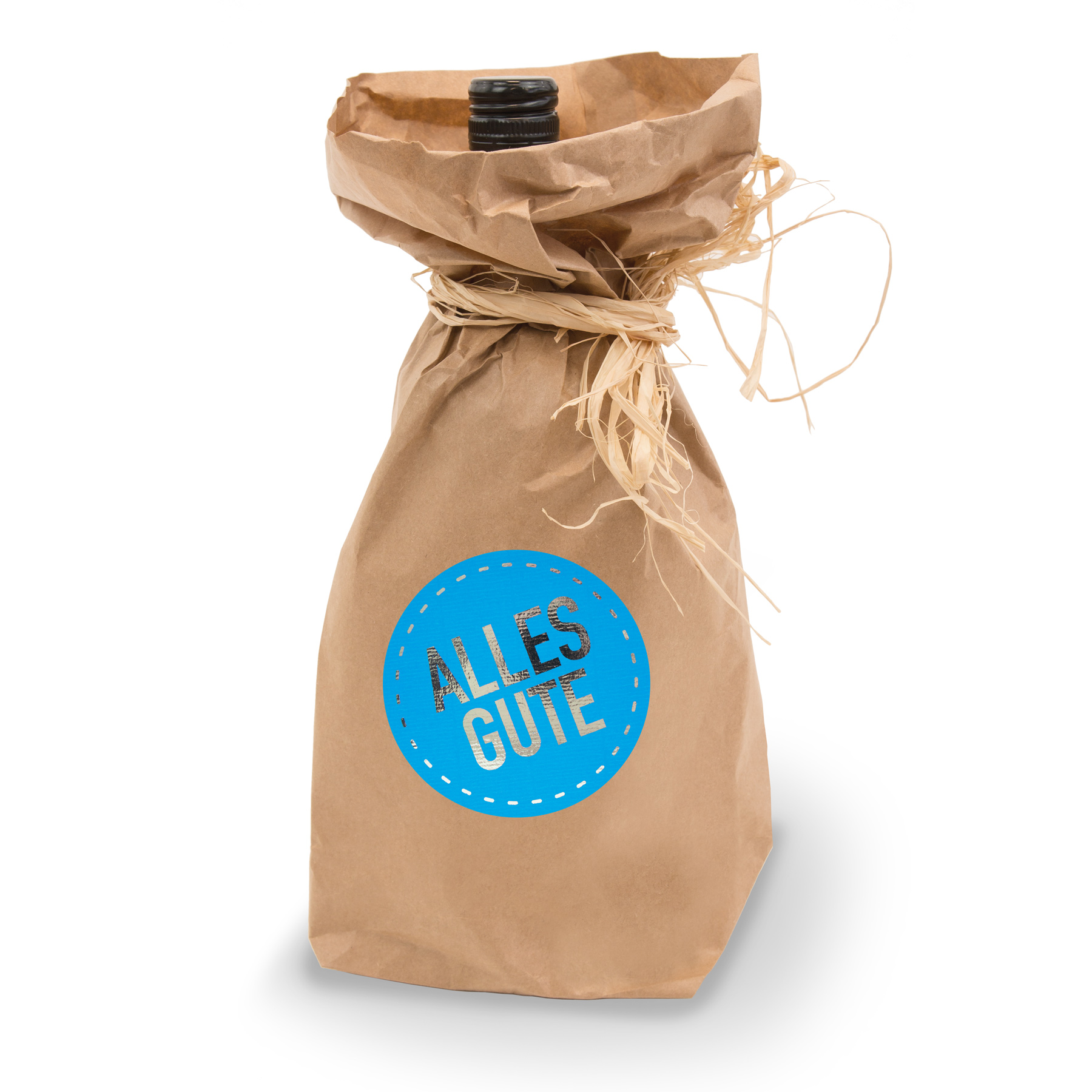 SET Alles Gute 10x Geschenkt�ten XL Kraftpapier + Aufkle...