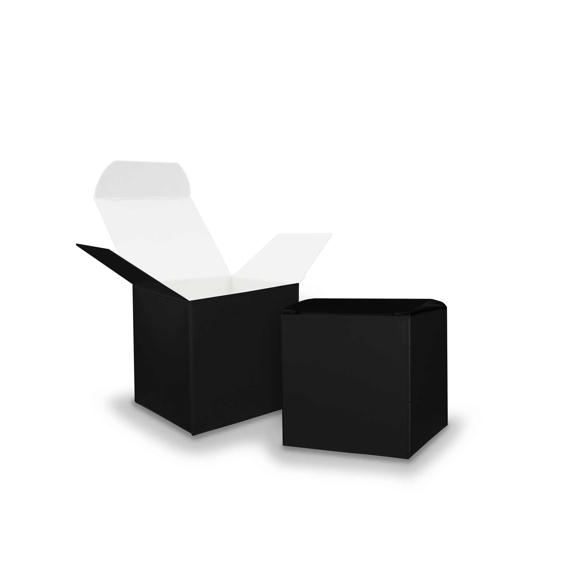 itenga W�rfelbox aus Karton 5x5cm schwarz Gastgeschenk