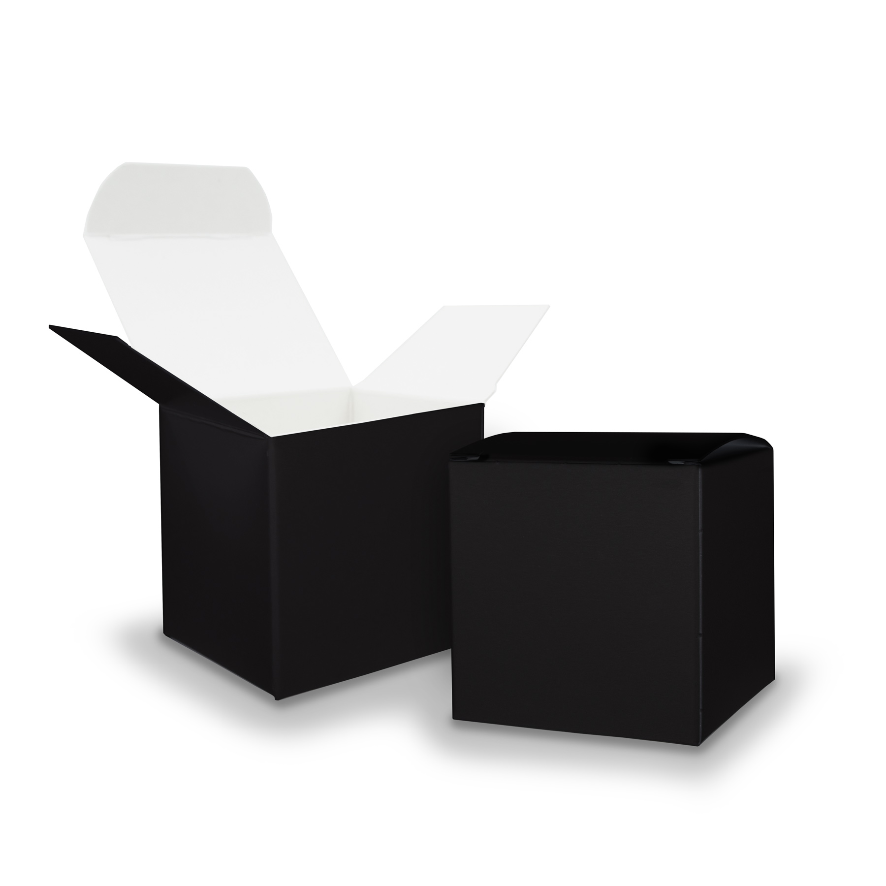 50x itenga W�rfelbox aus Karton 6,5x6,5cm schwarz Gastge...
