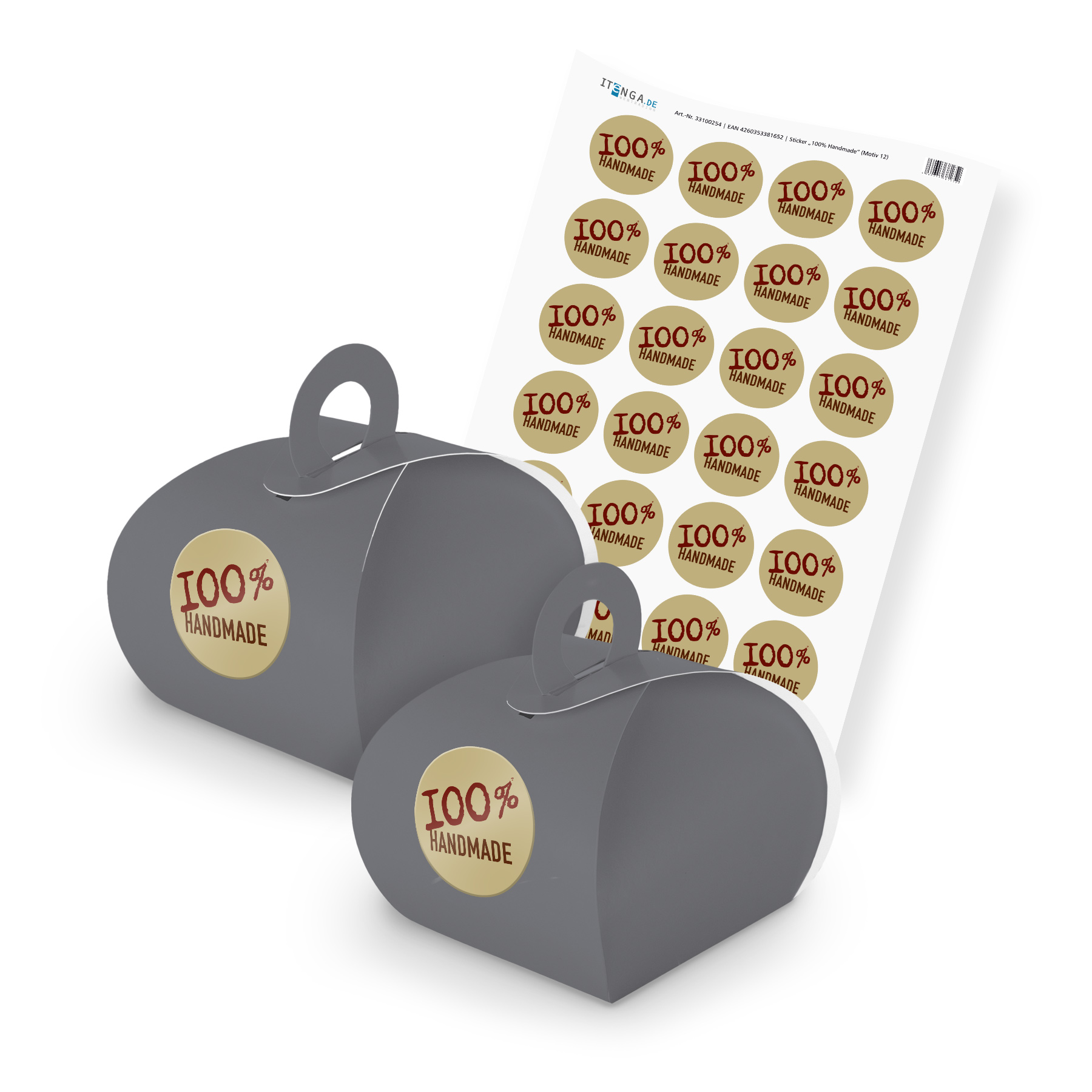 itenga SET 100% Handmade (Motiv 12) 24x Geschenkschachte...