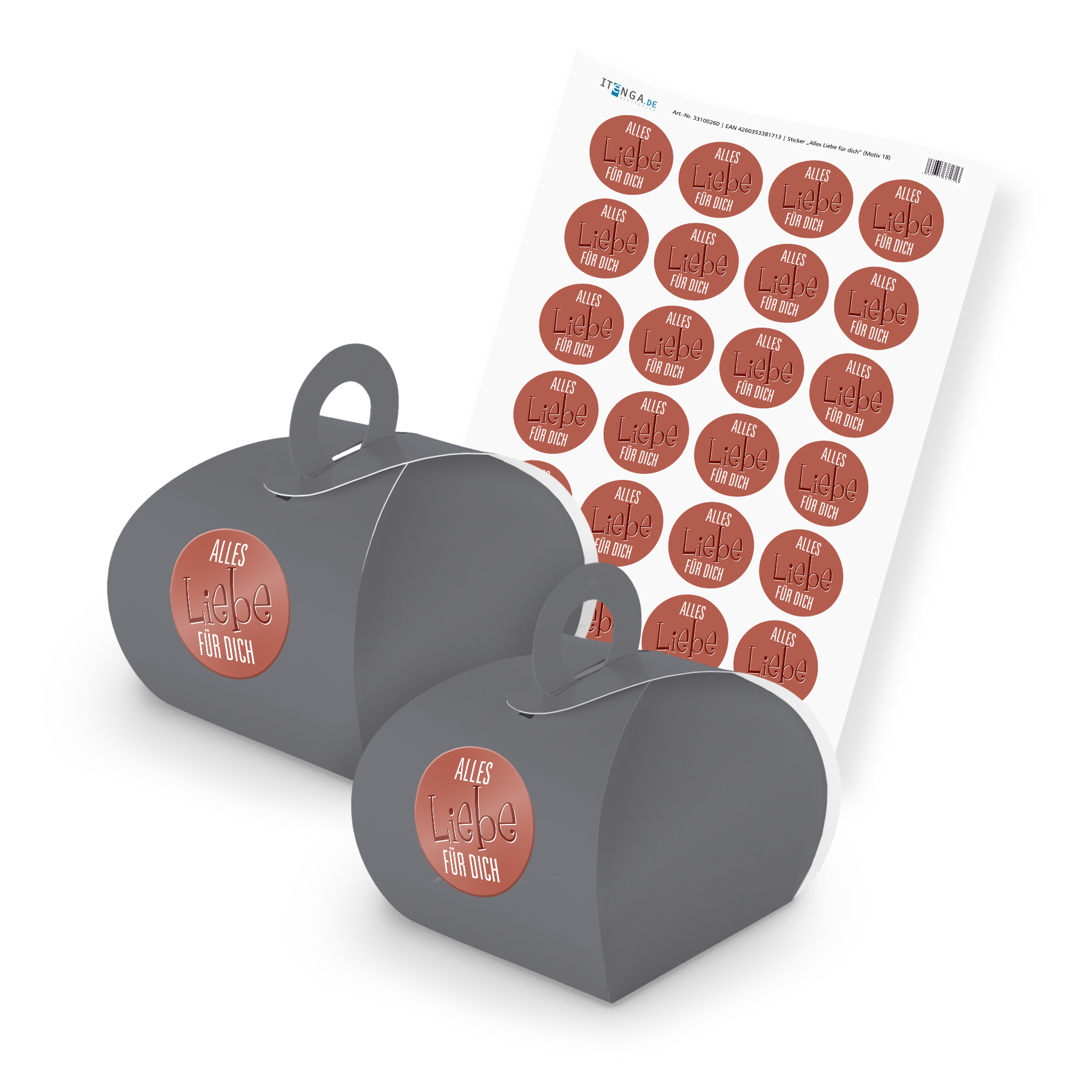 itenga SET Alles Liebe f�r Dich (Motiv 18) 24x Geschenks...