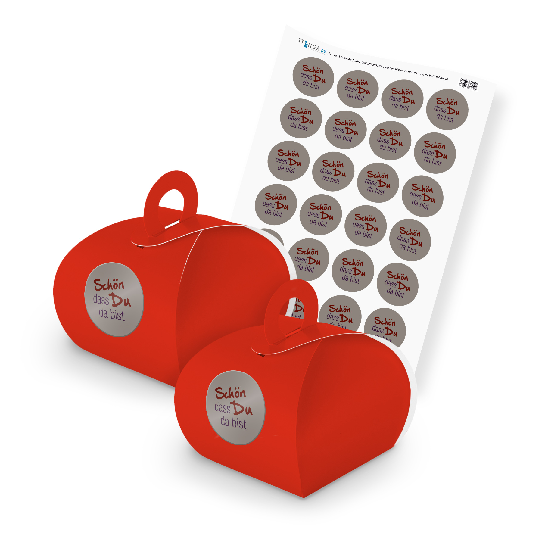 itenga SET Sch�n dass Du da bist (Motiv 6) 24x Geschenks...