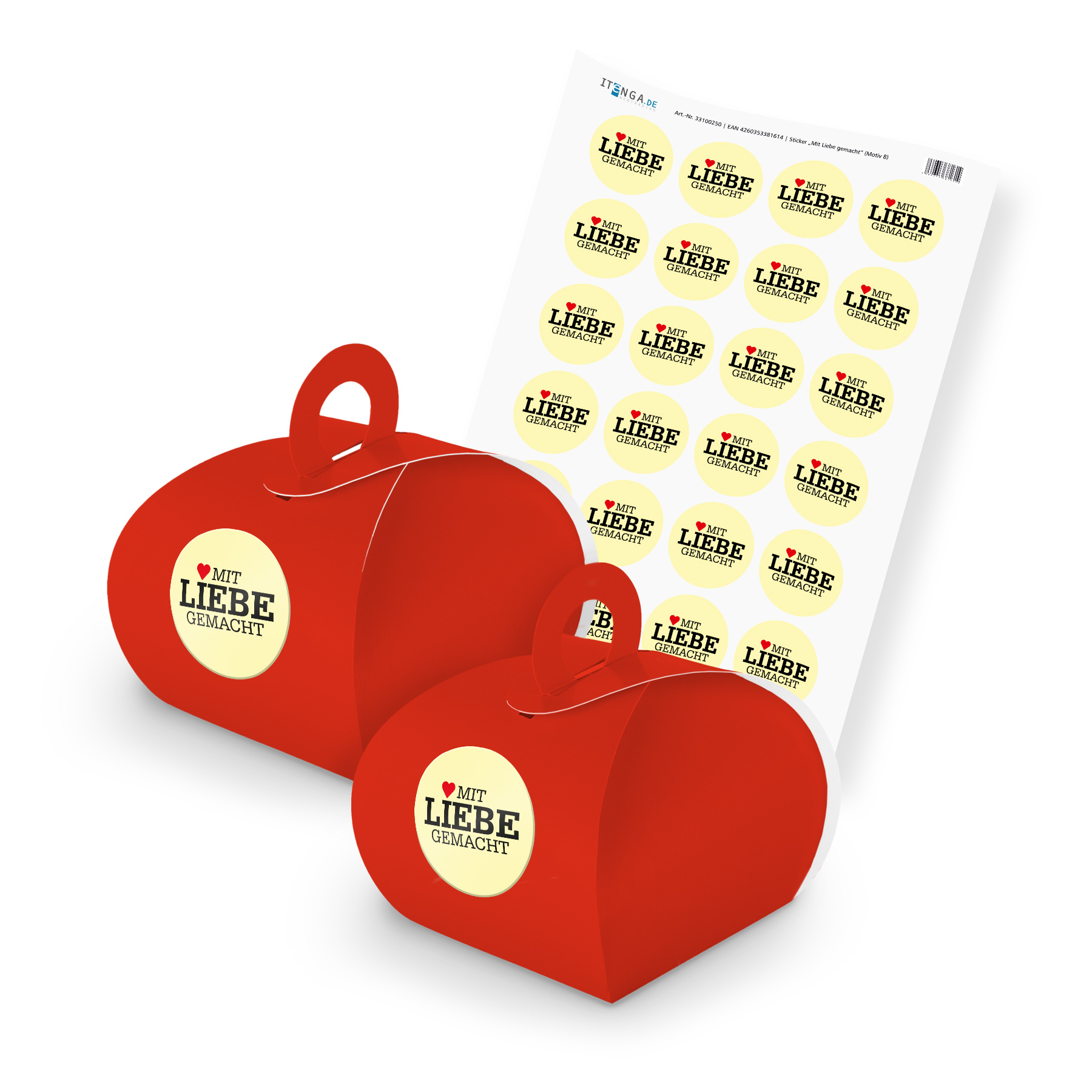 itenga SET mit Liebe gemacht (Motiv 8) 24x Geschenkschac...