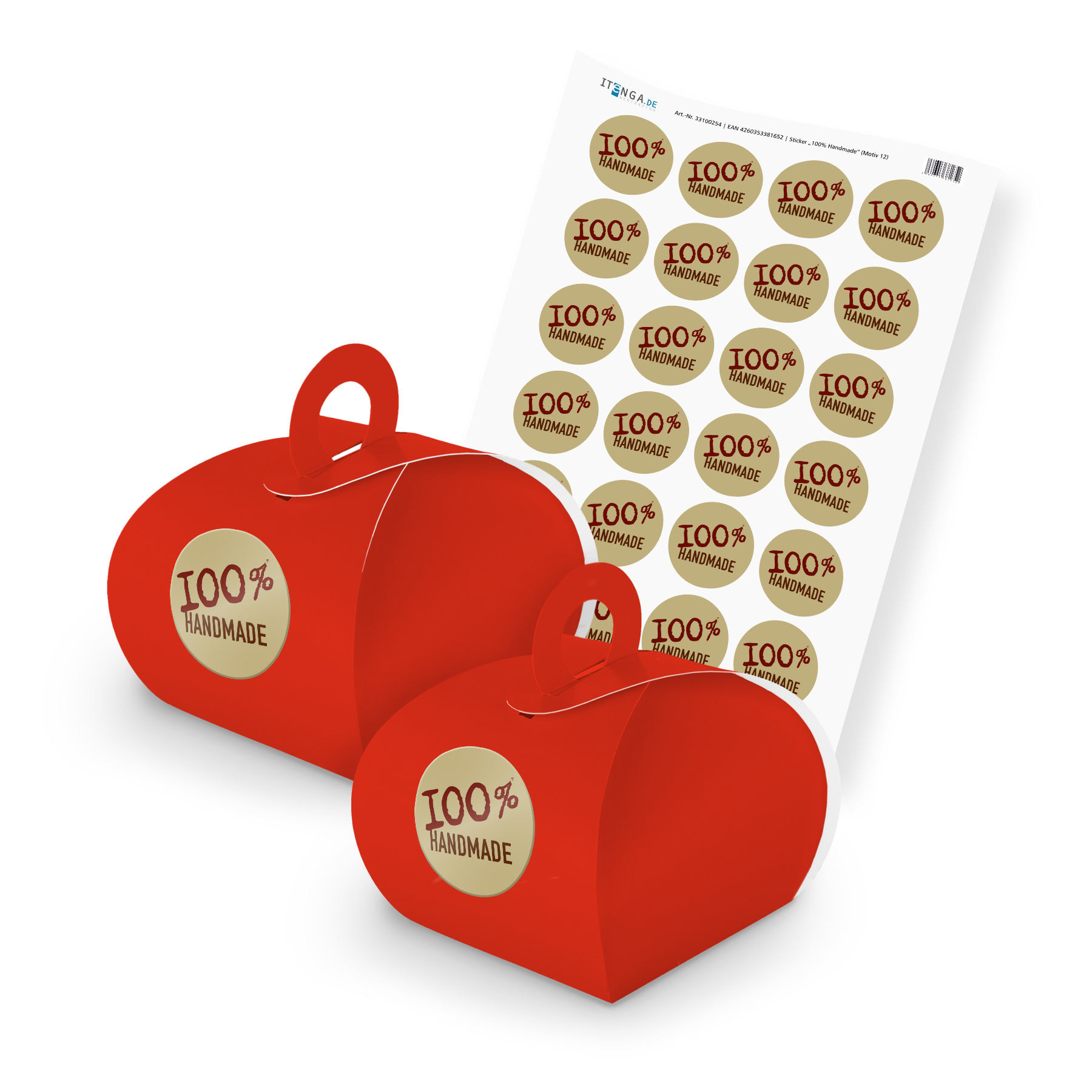 itenga SET 100% Handmade (Motiv 12) 24x Geschenkschachte...