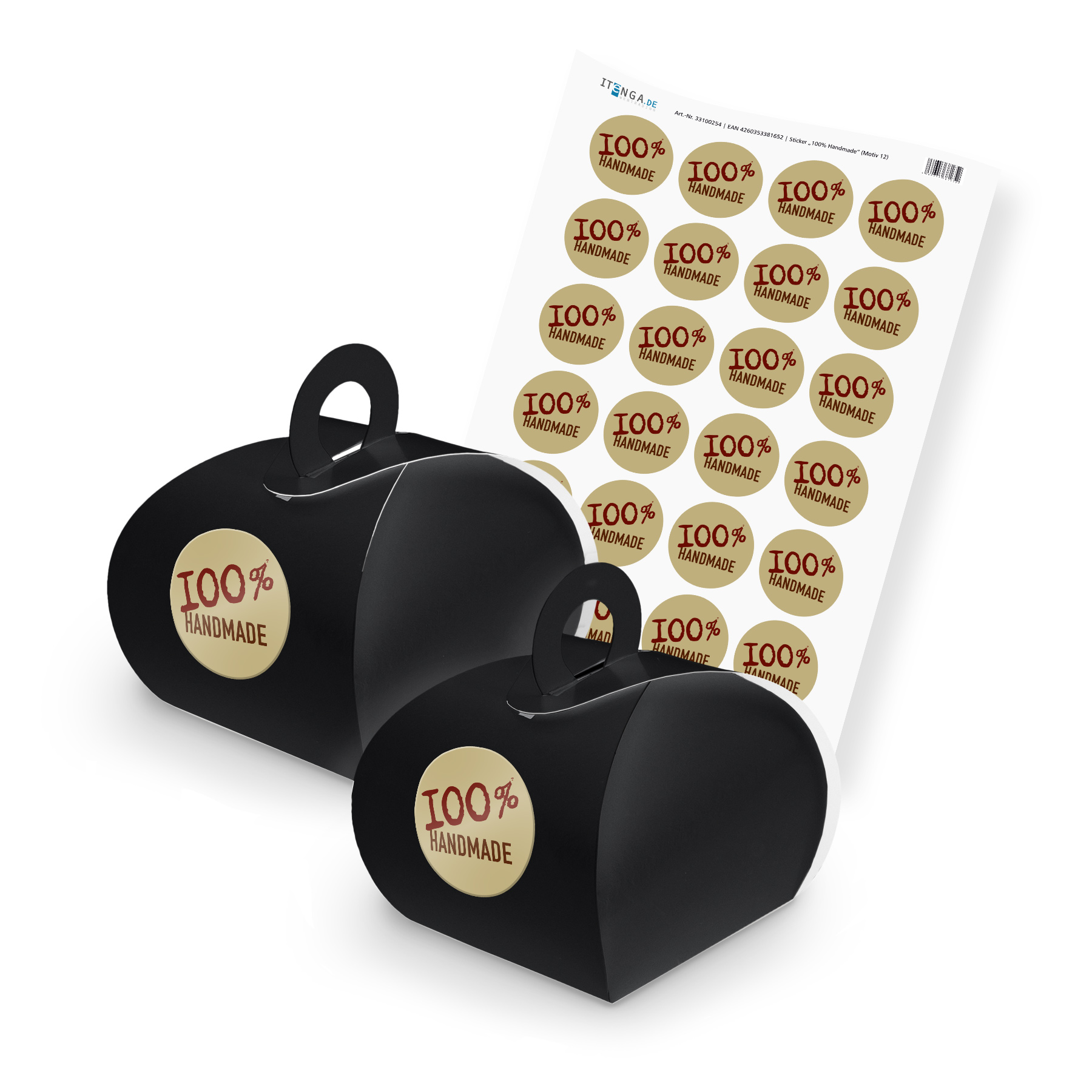 itenga SET 100% Handmade (Motiv 12) 24x Geschenkschachte...