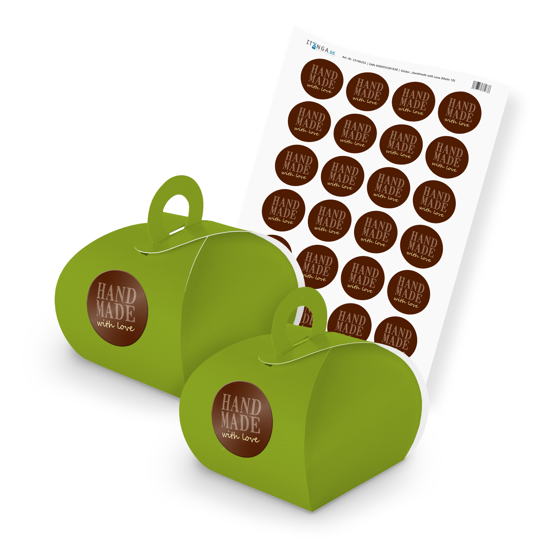 itenga SET HandMADE with Love (Motiv 10) 24x Geschenksch...