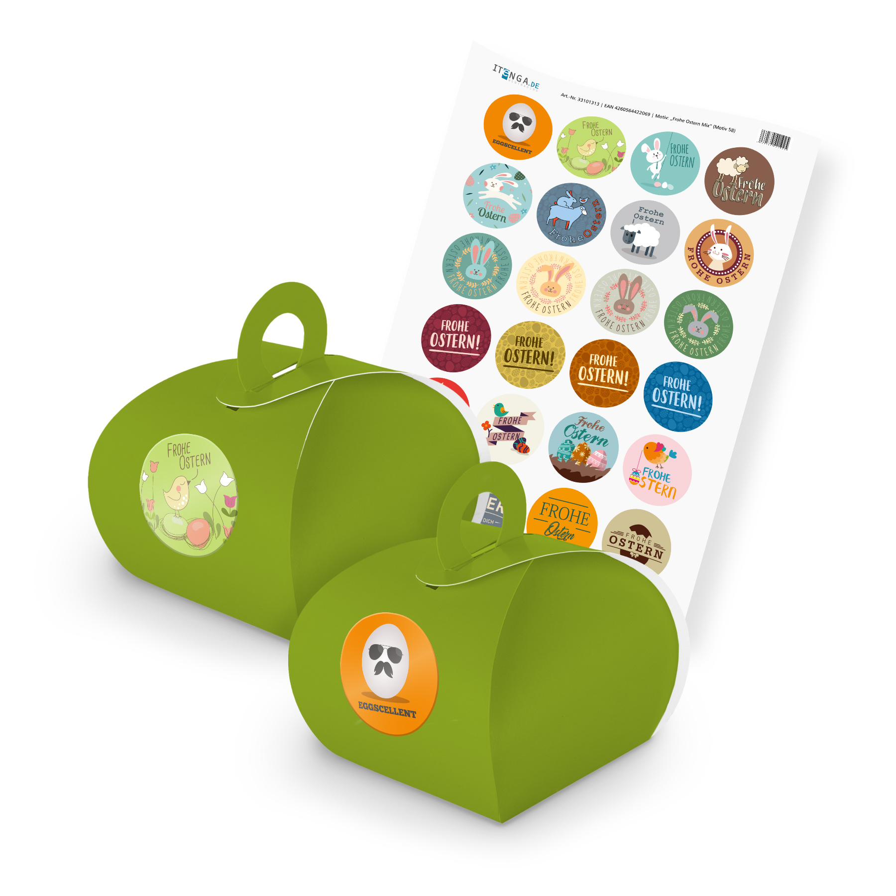 itenga SET Ostern Mix (Motiv 58) 24x Geschenkschachtel m...