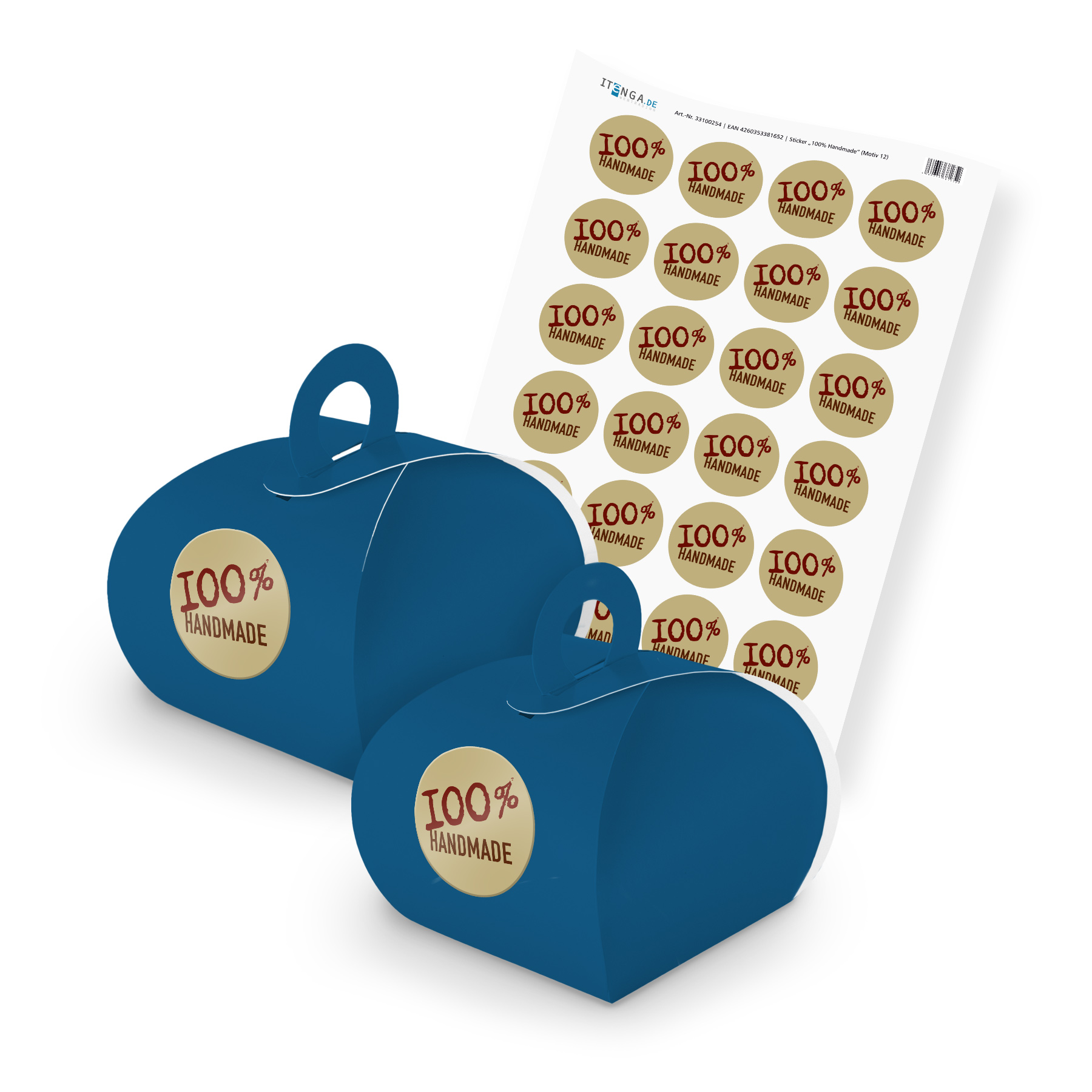 itenga SET 100% Handmade (Motiv 12) 24x Geschenkschachte...