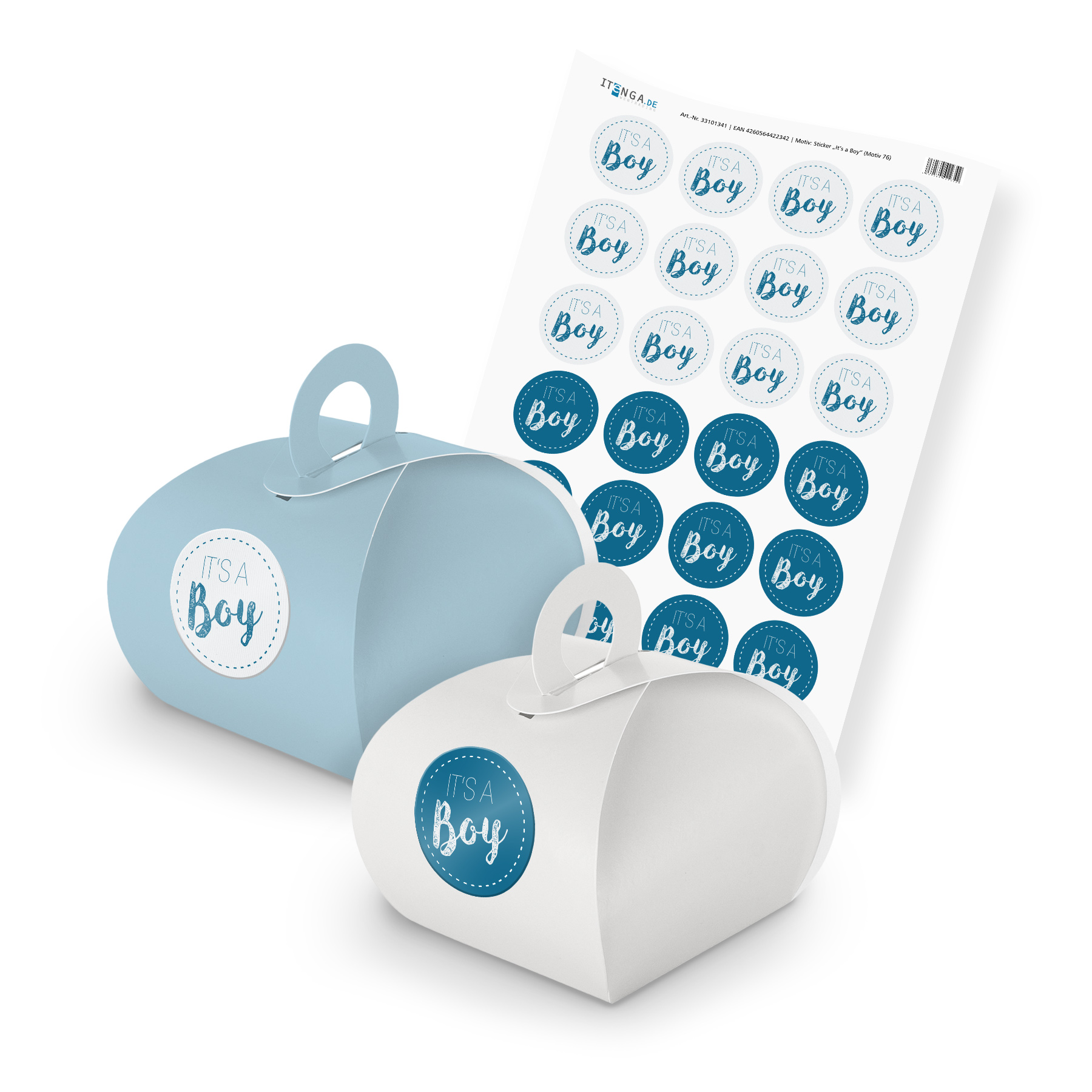 itenga SET Its a Boy (Motiv 76) 24x Geschenkschachtel mi...