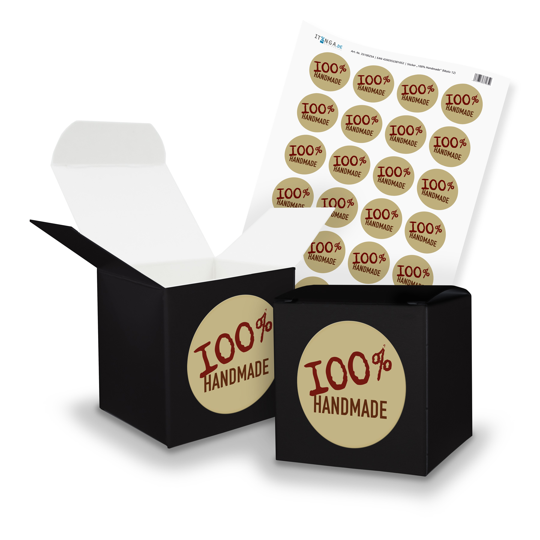 itenga SET 100% Handmade (Motiv 12) 24x W�rfel 6,5cm sch...