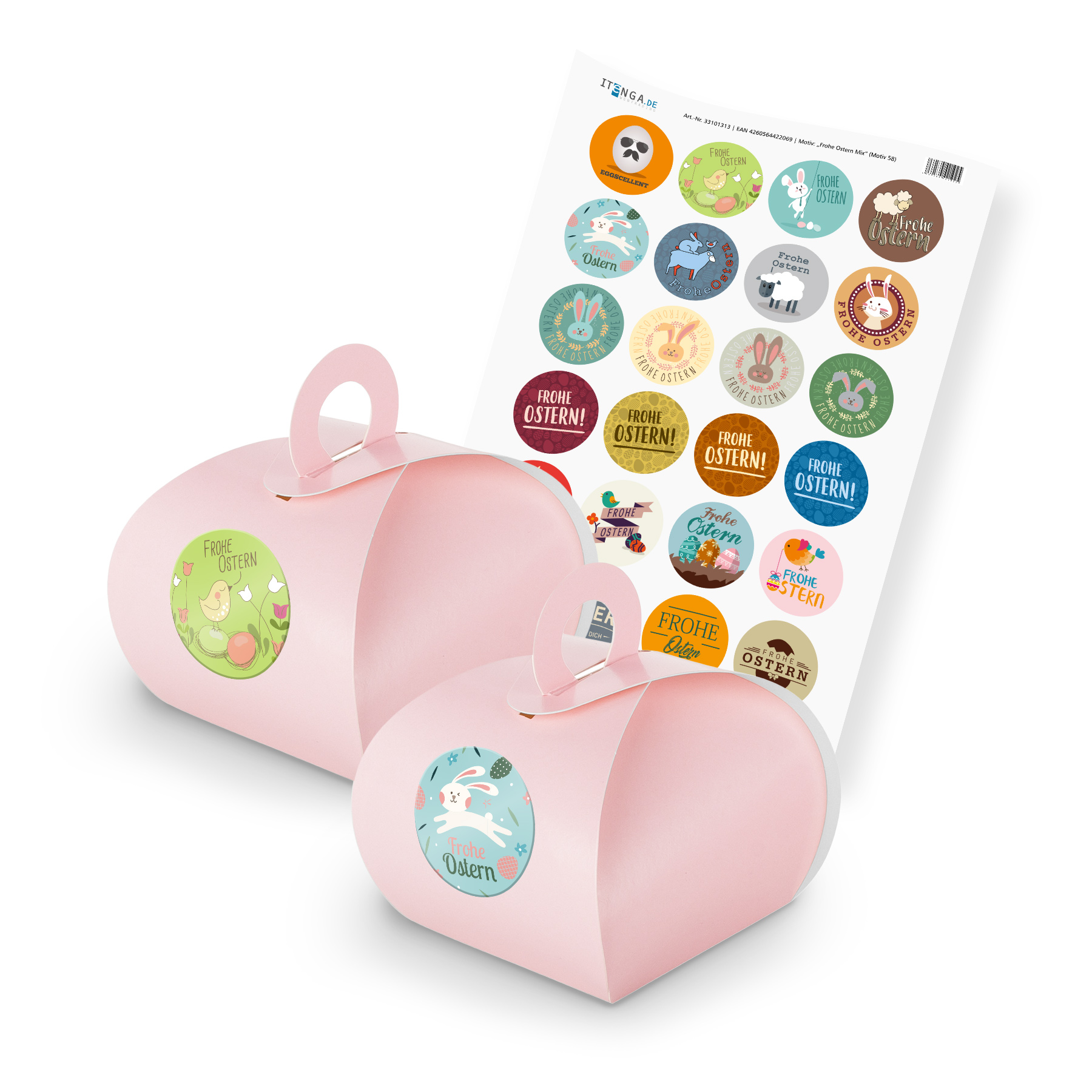 itenga SET Ostern Mix (Motiv 58) 24x Geschenkschachtel m...