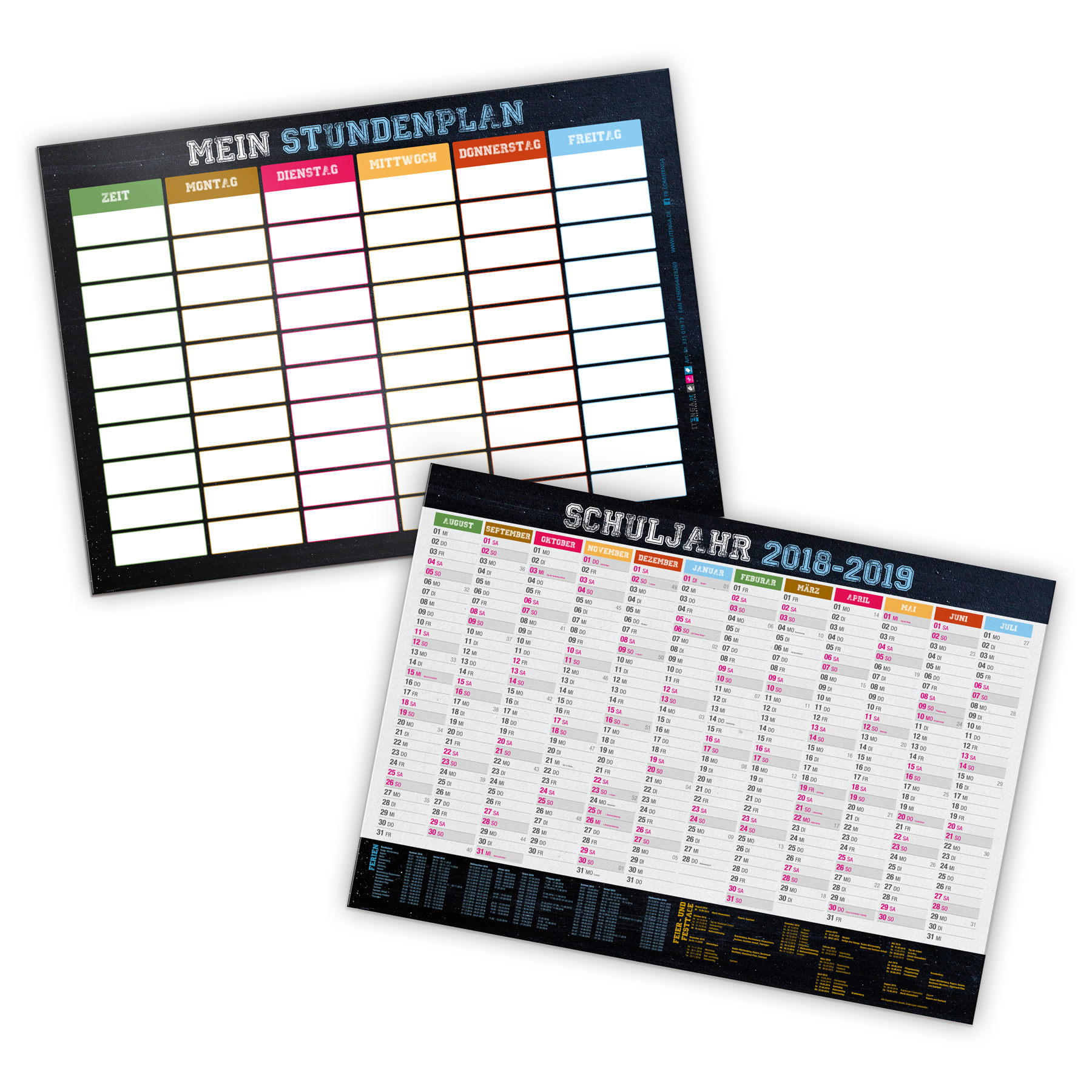 itenga Stundenplan DIN A4 stabil gl�nzend foliert