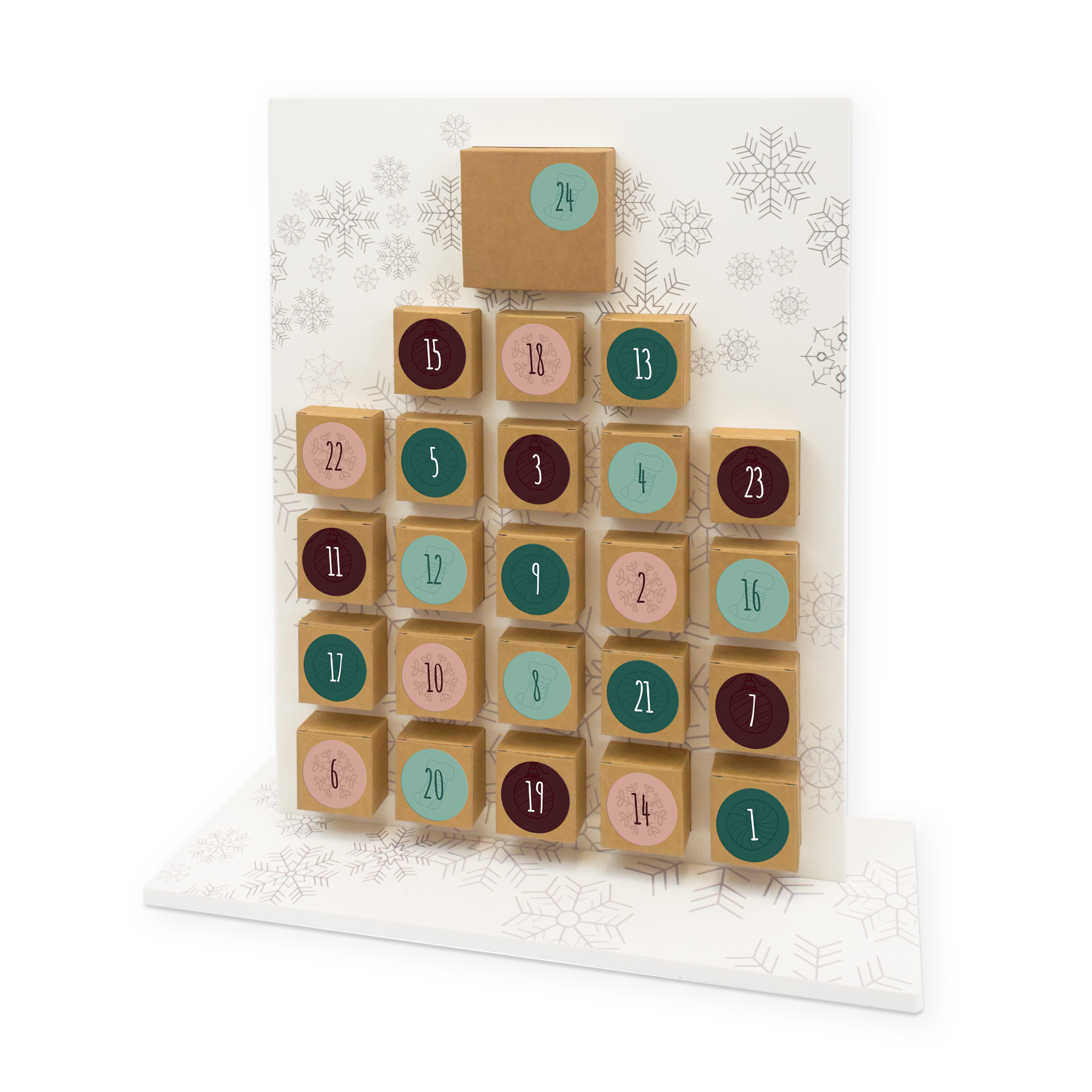 itenga Deluxe Adventskalender "Schneeflocken" zum Aufste...