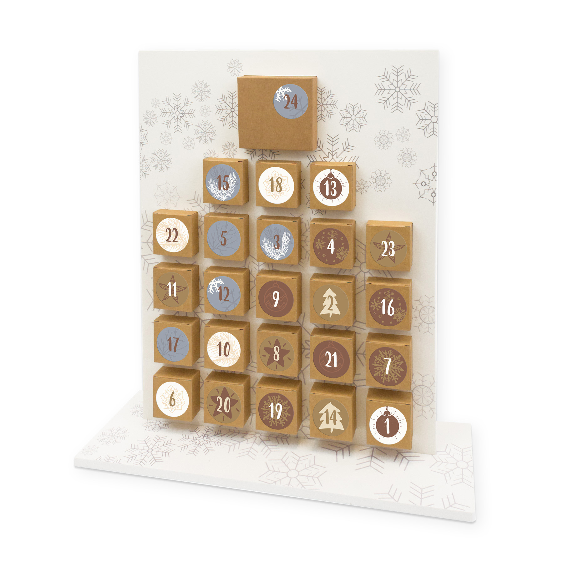 itenga Deluxe Adventskalender "Schneeflocken" zum Aufste...