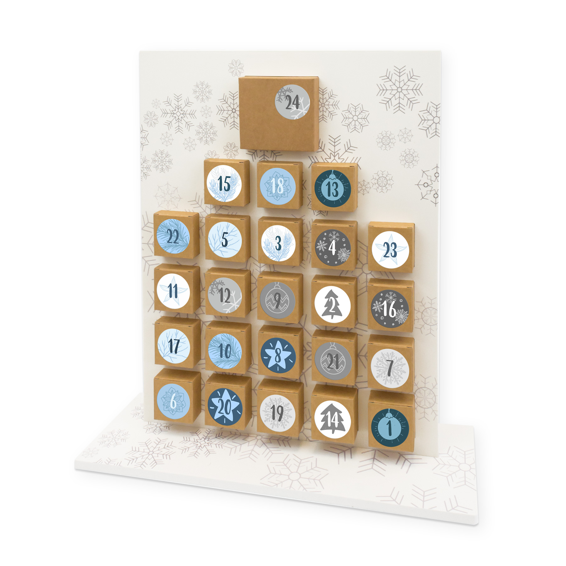 itenga Deluxe Adventskalender "Schneeflocken" zum Aufste...
