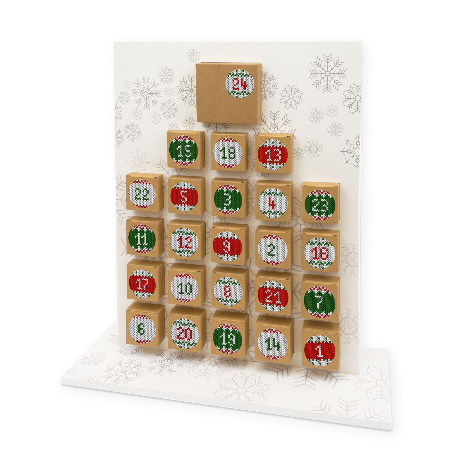 itenga Deluxe Adventskalender "Schneeflocken" zum Aufste...
