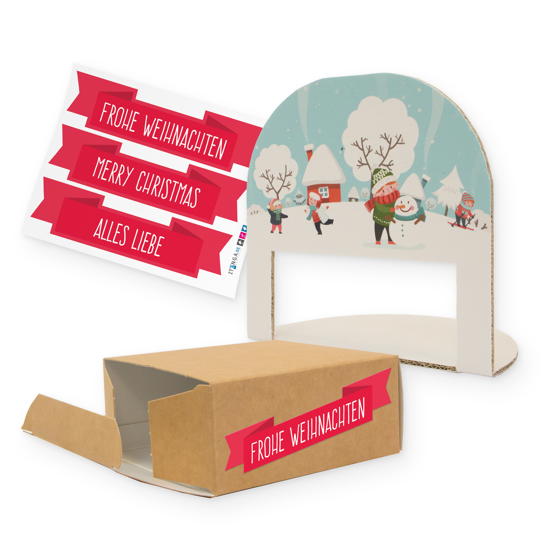 itenga Geschenkverpackung Schneeballschlacht (Motiv 30)
