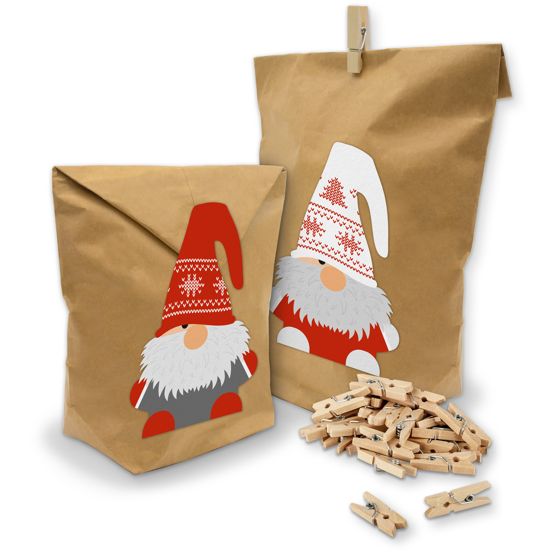 Geschenkt�ten Set Wichtelbande Weihnachten Klammern + St...