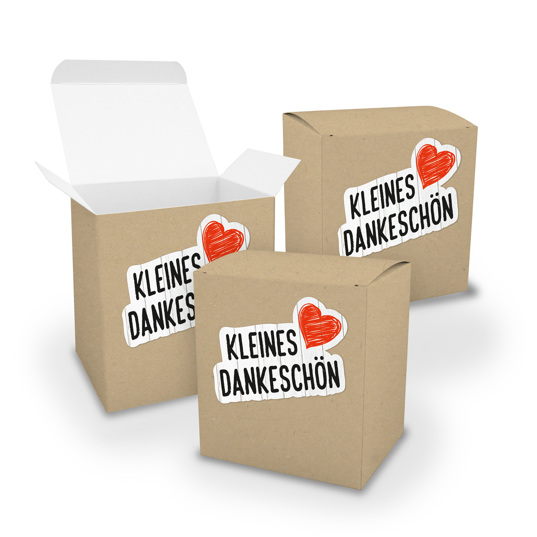 itenga Geschenkverpackung Set 3x XL W�rfel BRAUN + Stick...