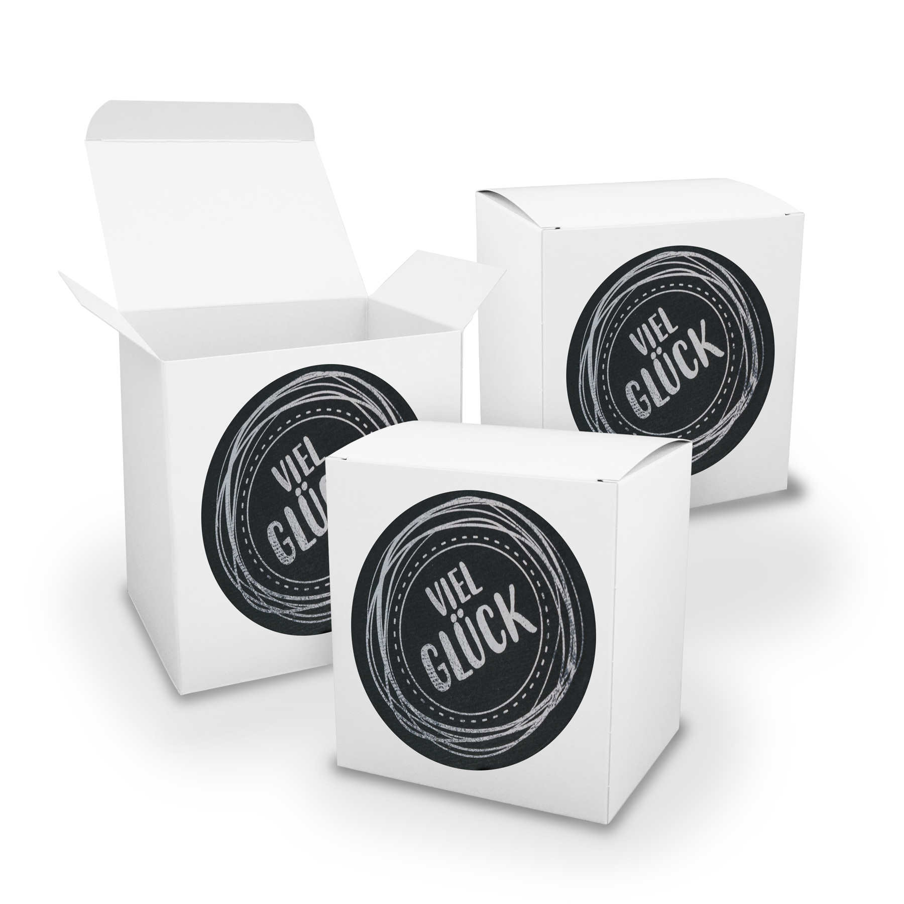 itenga Geschenkverpackung Set 3x XL W�rfel Weiss+ Sticke...