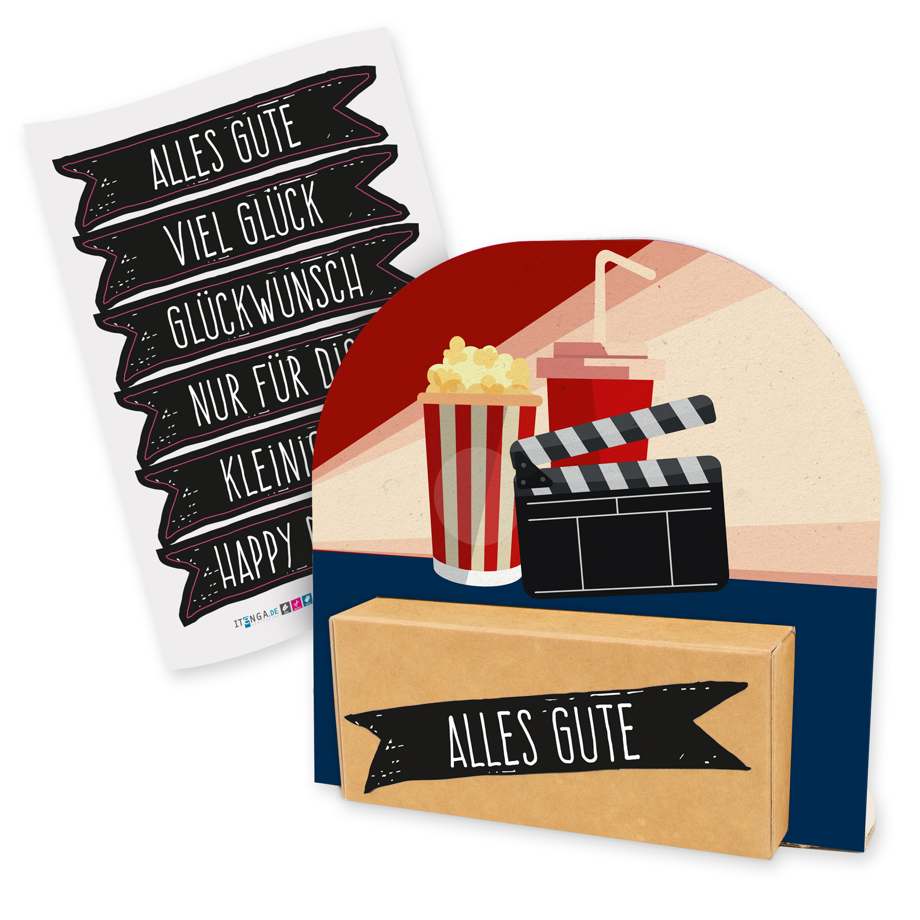 itenga Geldgeschenkverpackung Kino Film Popcorn Getr�nk ...
