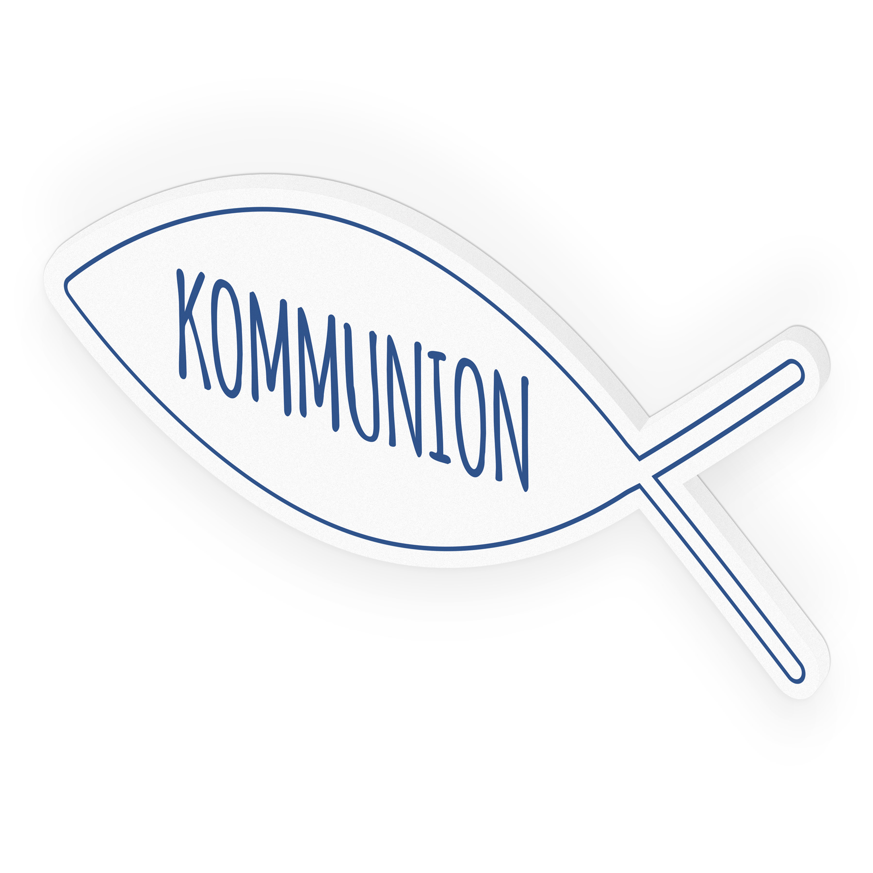 itenga T�rschild Tischdeko Fisch blau Kommunion 30,0 x 1...