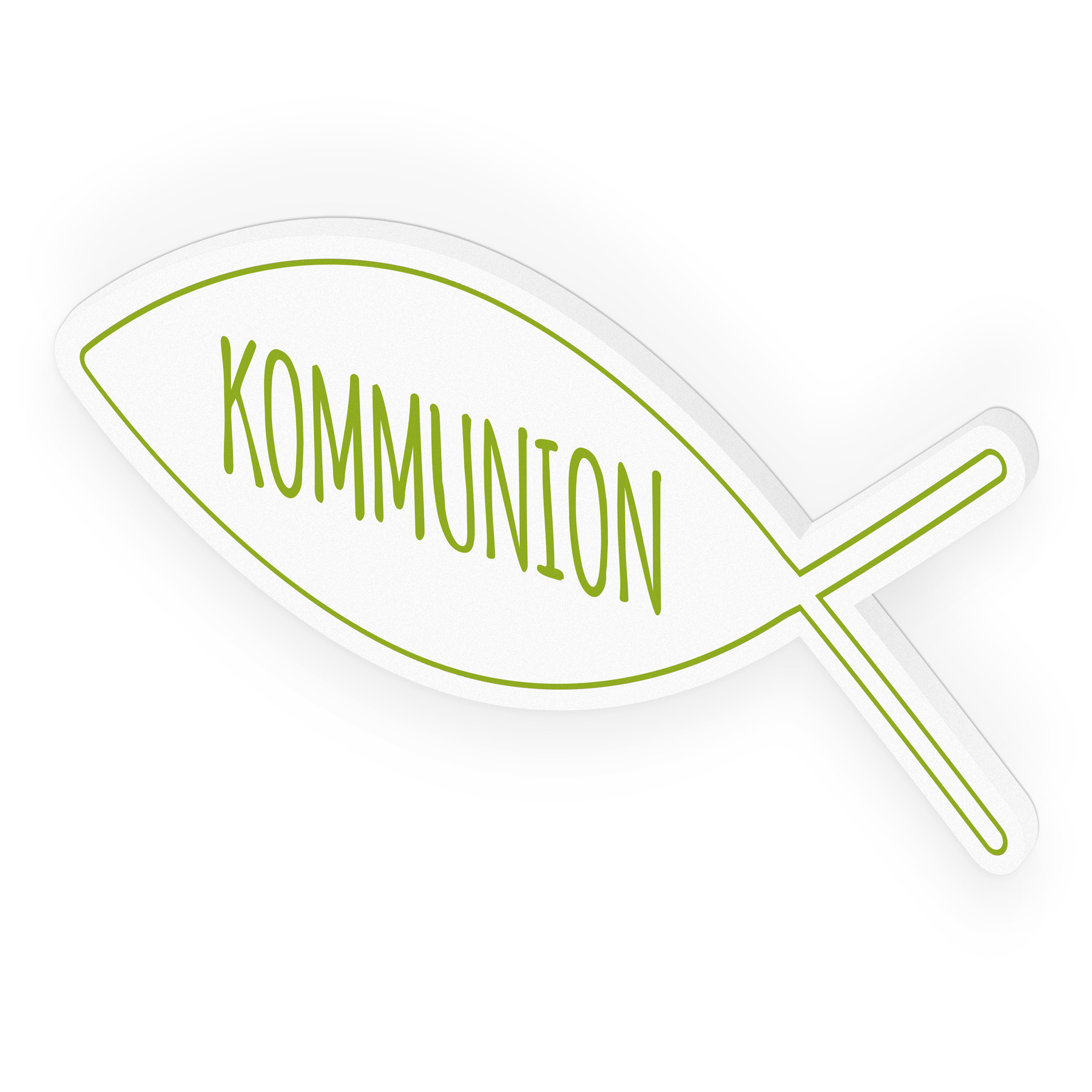 itenga T�rschild Tischdeko Fisch gr�n Kommunion 30,0 x 1...