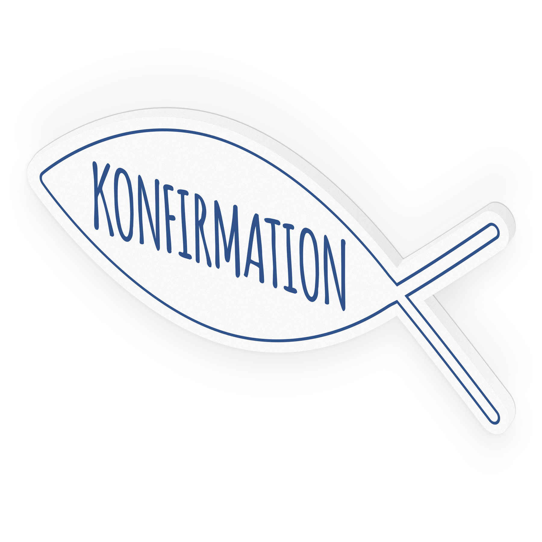 itenga T�rschild Tischdeko Fisch blau Konfirmation 30,0 ...