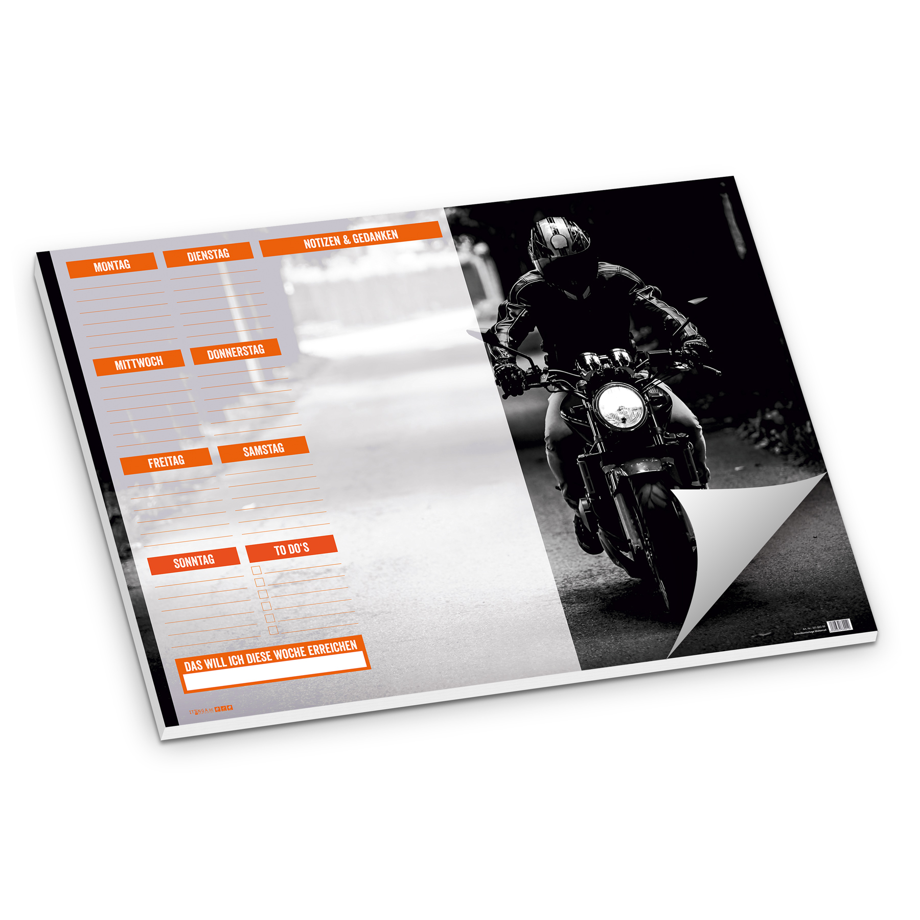 itenga Schreibtischunterlage Motorrad Stra�e DIN A2 50 B...
