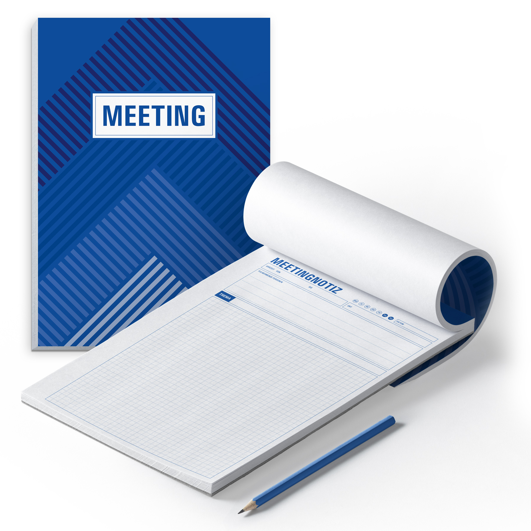 ITENGA 2x Meetingnotiz Block Besprechungsprotokoll Notiz...