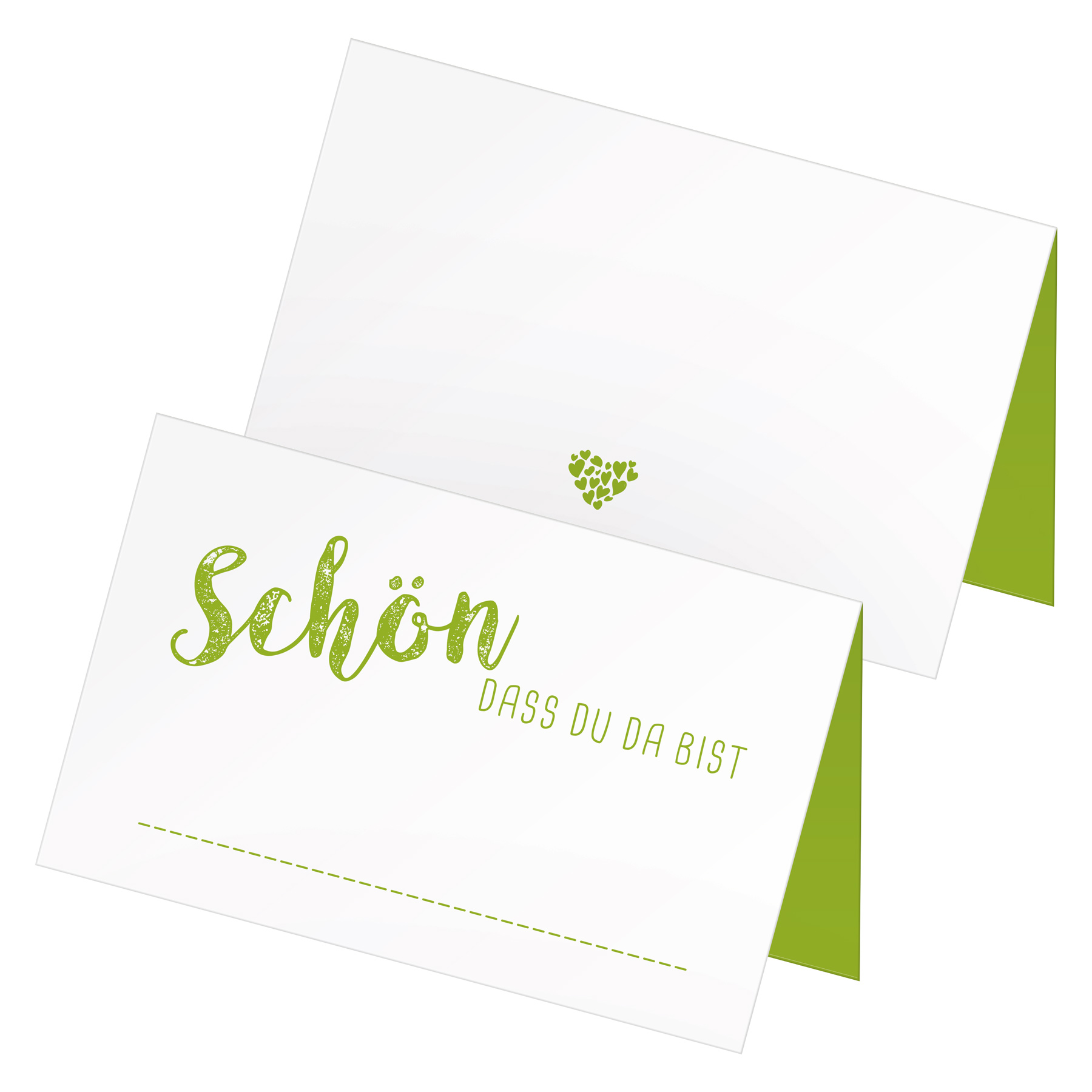 itenga 24 x Tischkarten "Sch�n dass du da bist" fr�hling...