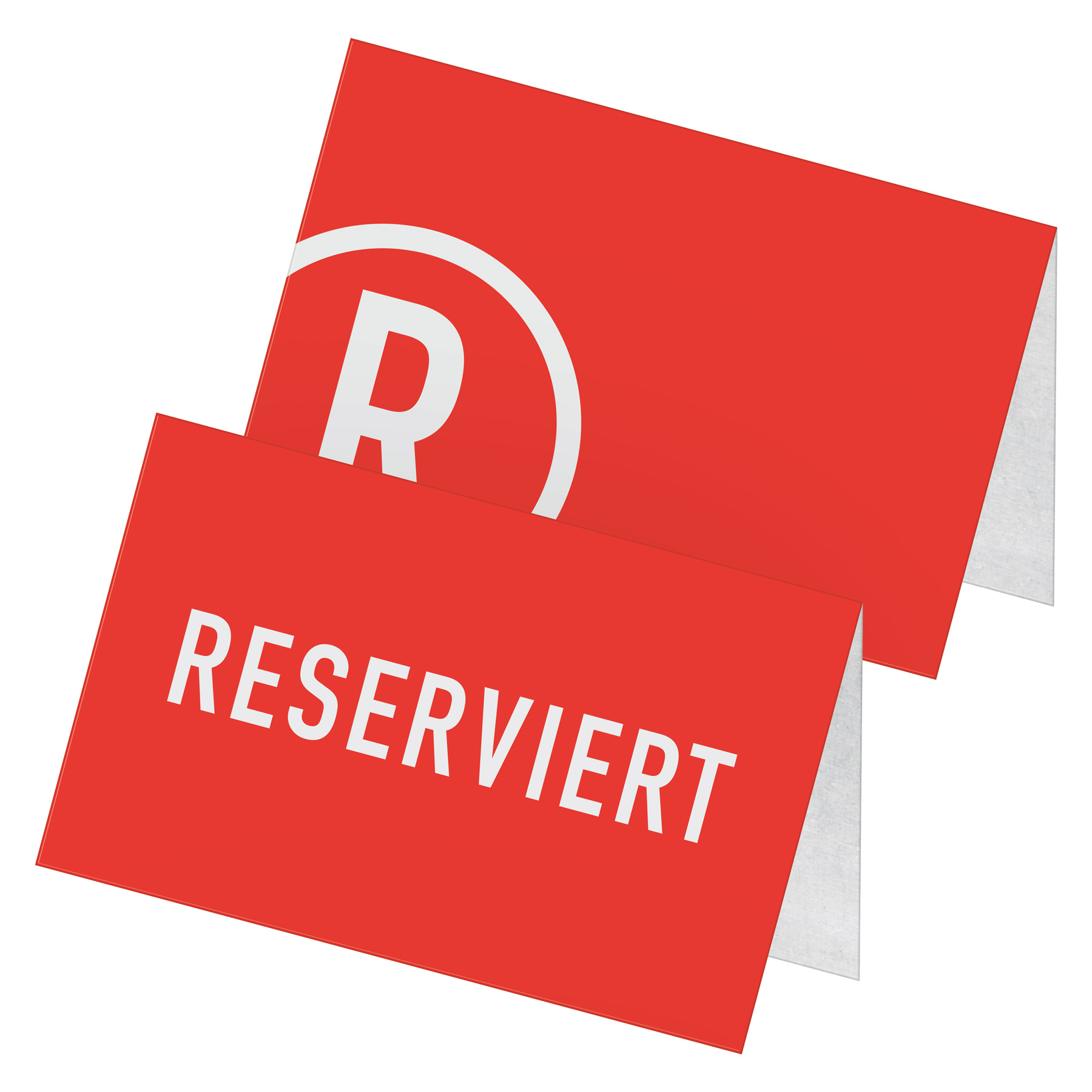 itenga 24x Tischkarten "Reserviert" hellgrau rot Betonop...