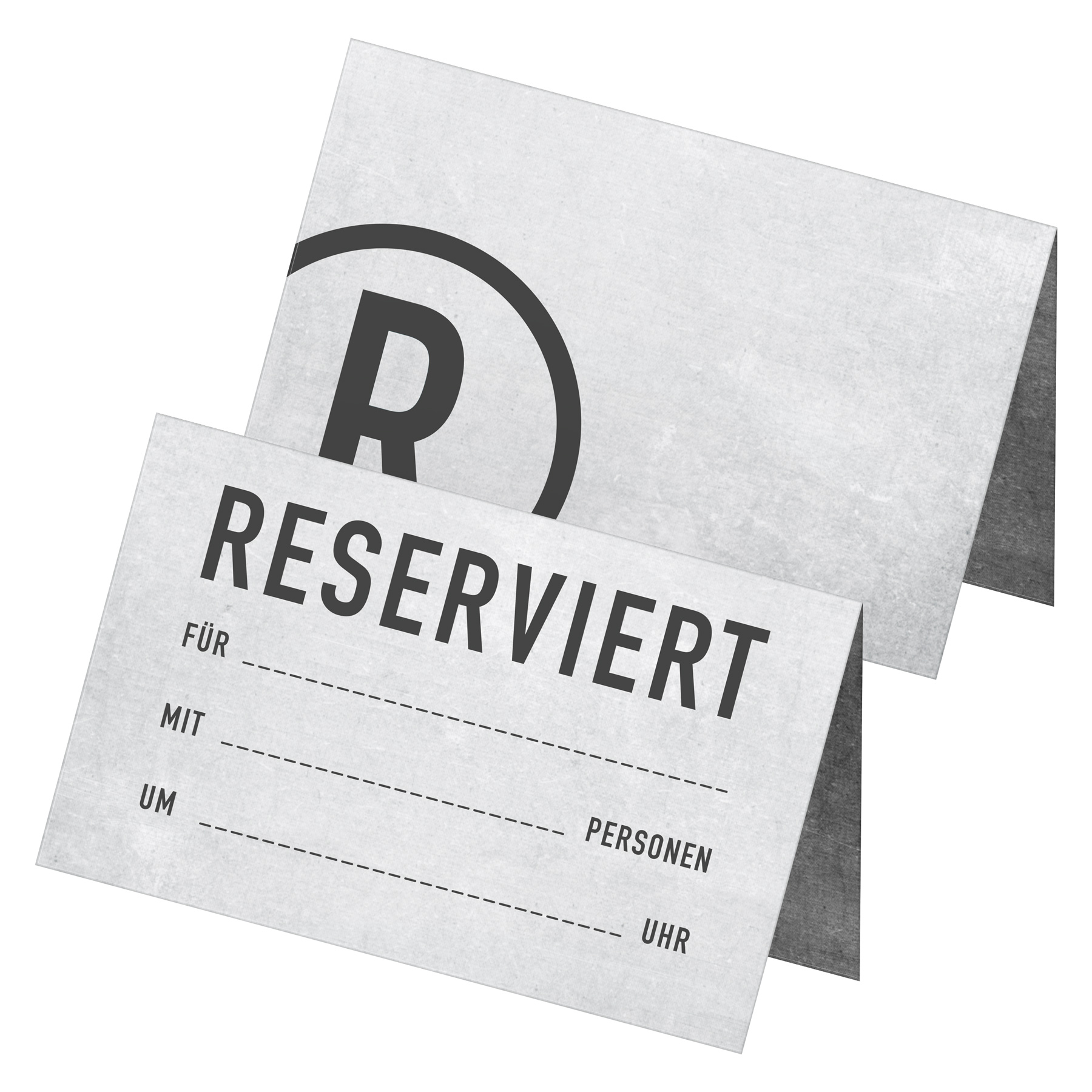 itenga 24x Tischkarten "Reserviert" grau Betonoptik mode...