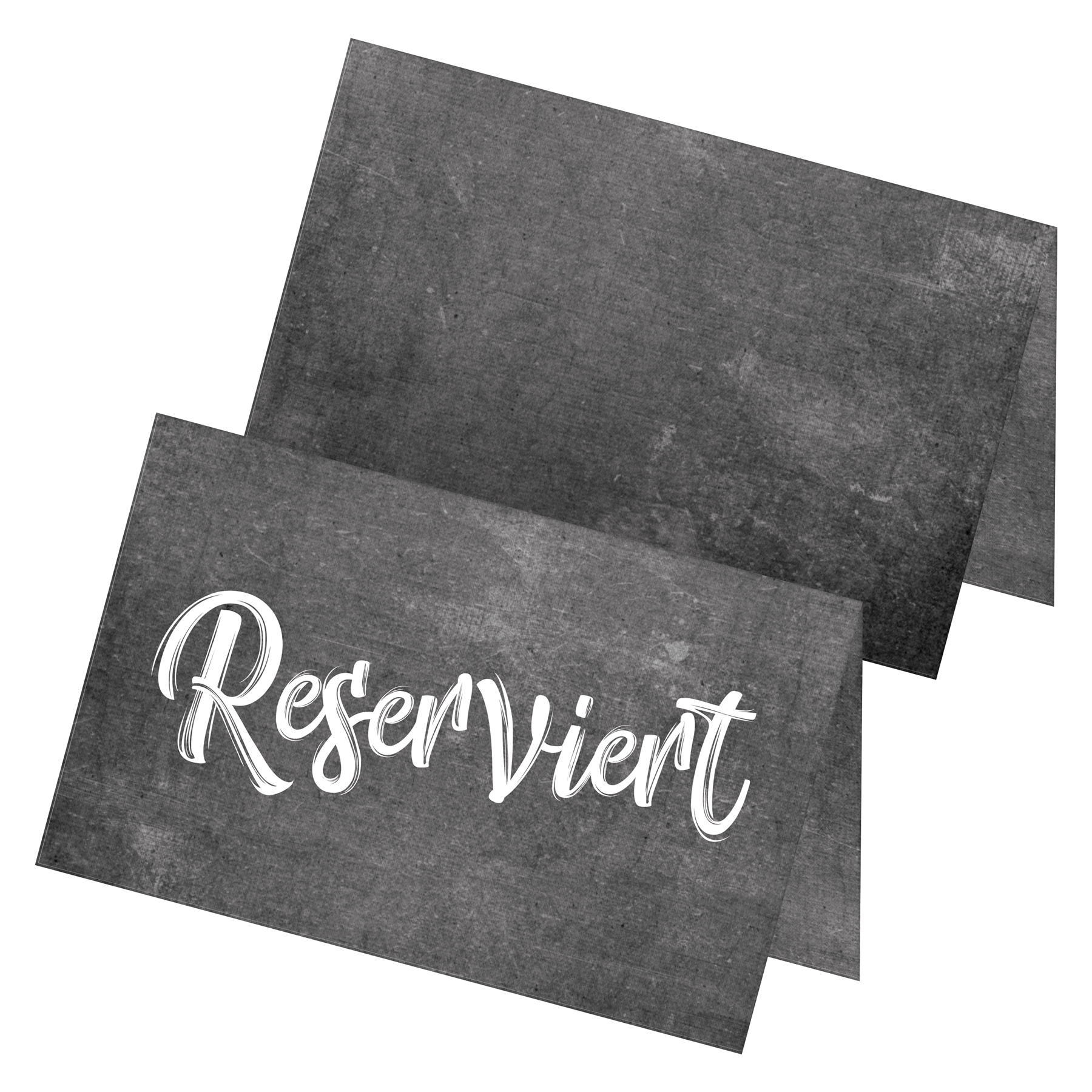 itenga 24x Tischkarten "Reserviert" dunkelgrau wei� Tafe...