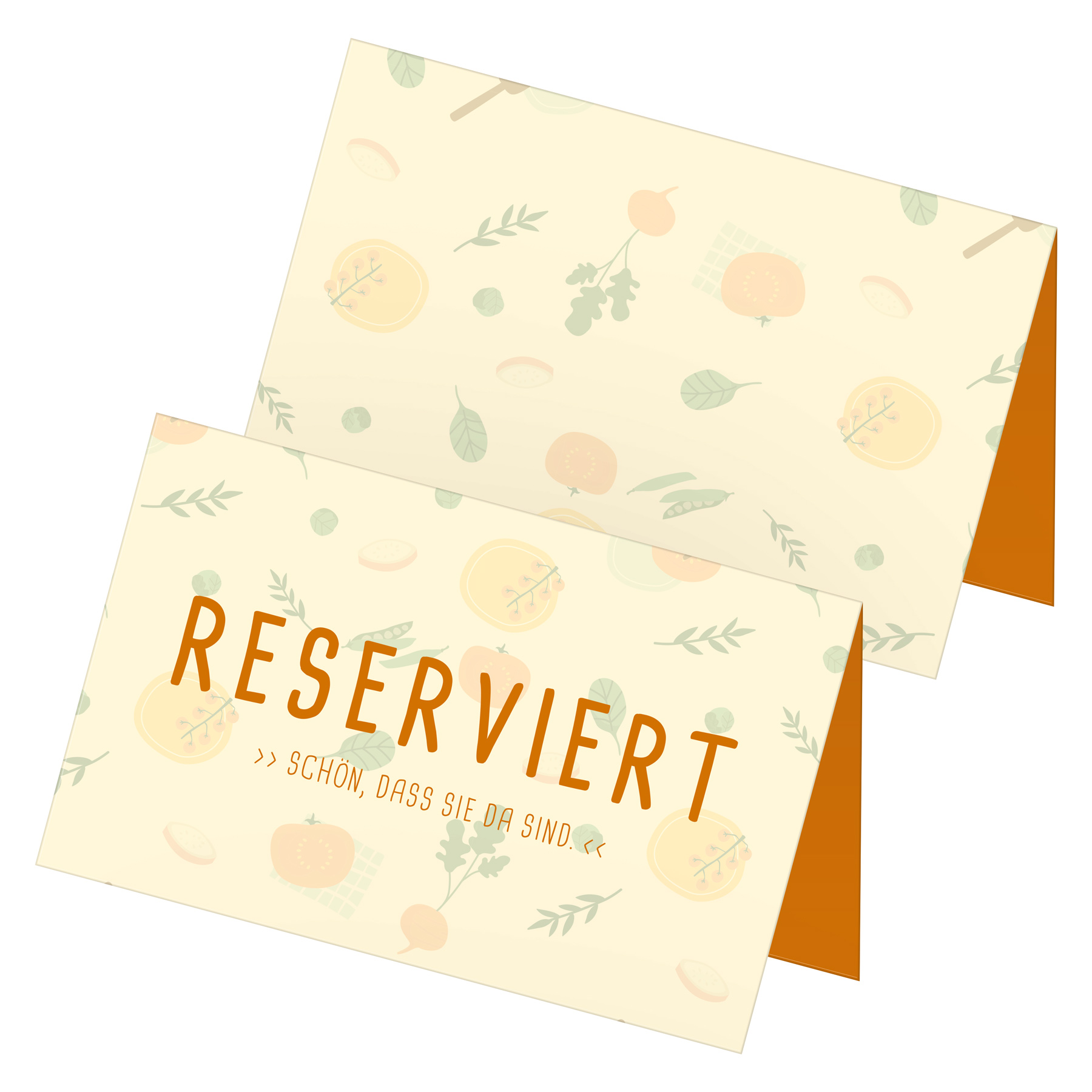 itenga 24x Tischkarten "Reserviert" Pastellt�ne Veggie V...