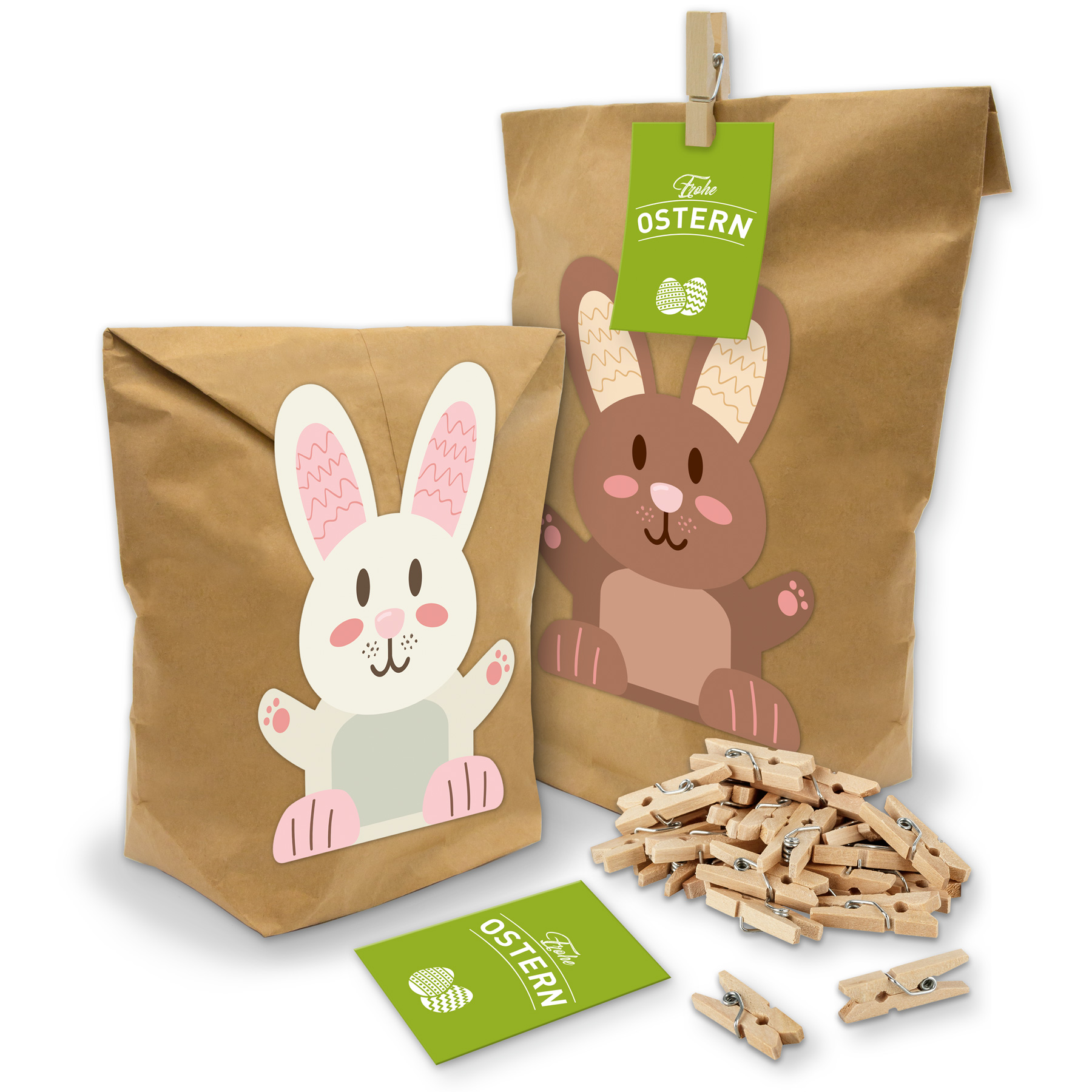 ITENGA Geschenkt�ten Set Hasenbande 10x T�ten + Klammern...