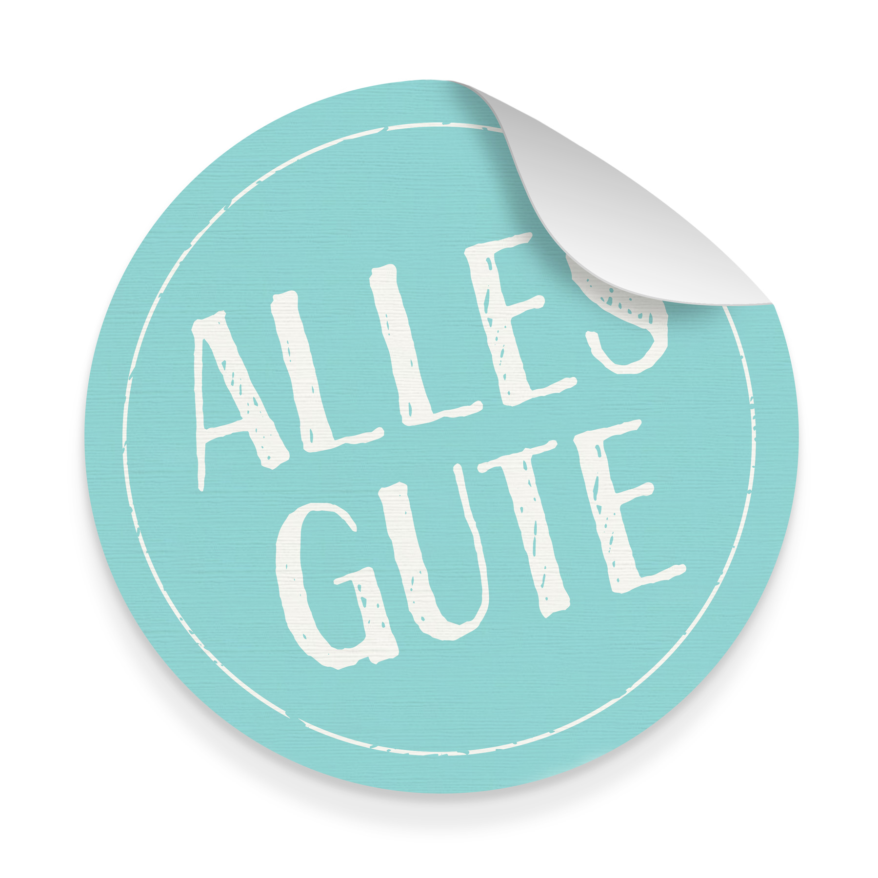 itenga 10x Aufkleber Sticker ALLES GUTE t�rkis 9,5 cm Du...