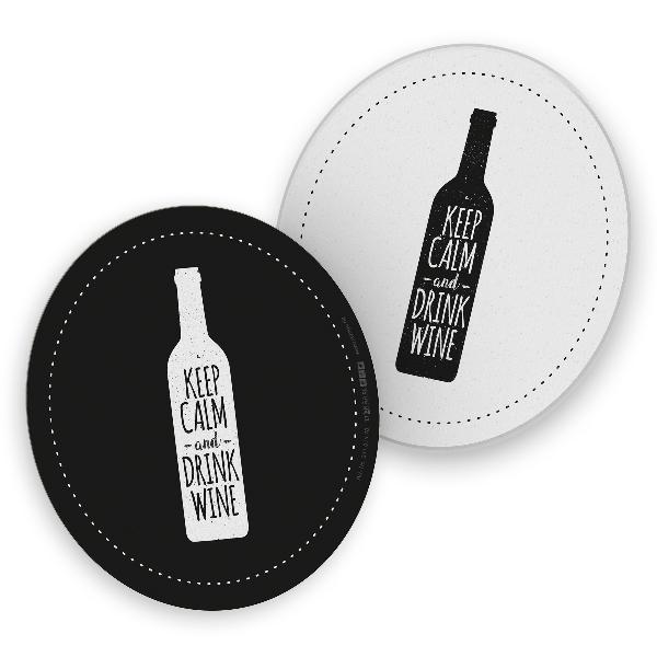 itenga 10x Bierdeckel Untersetzer Wein Keep calm and dri...