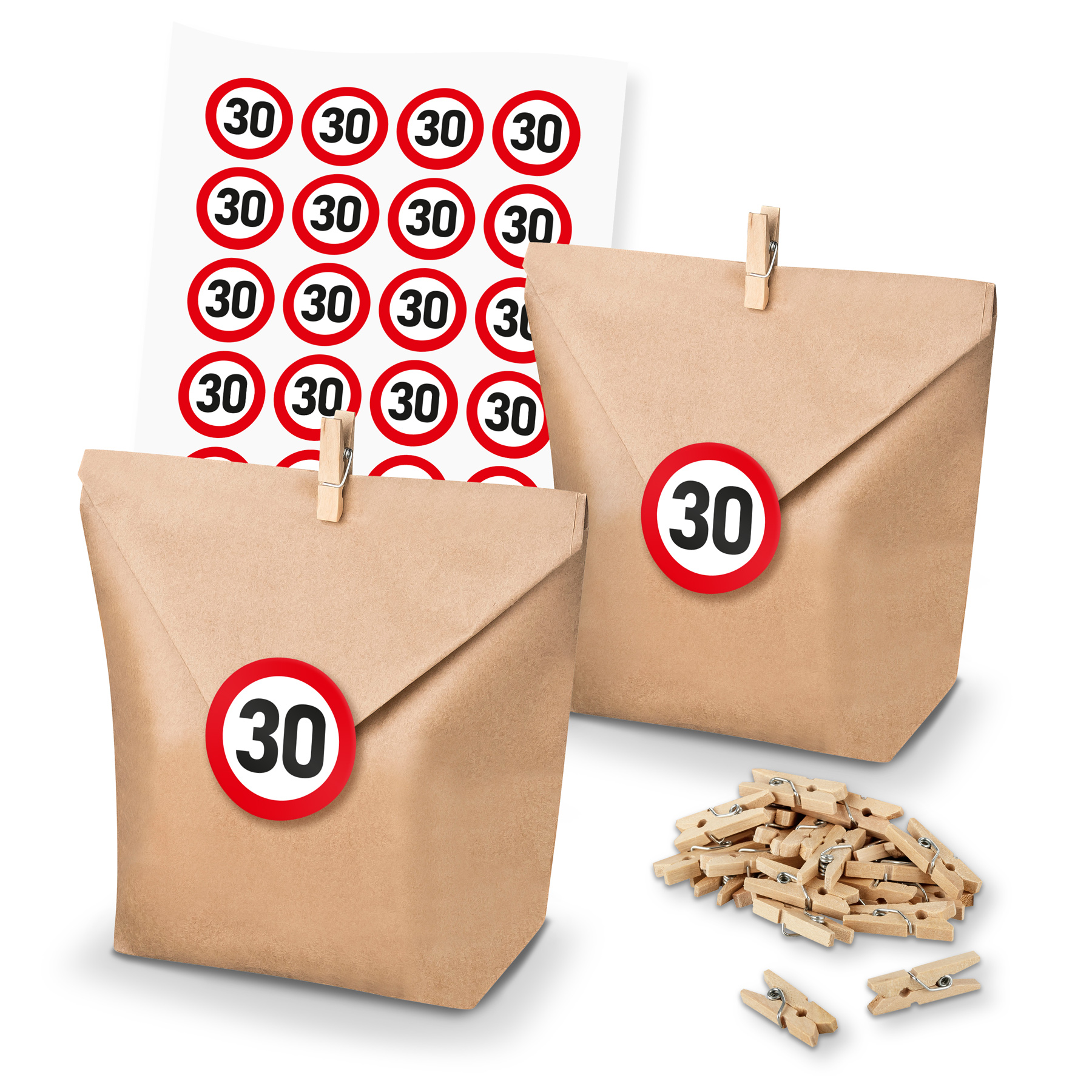 itenga SET Geschenkt�ten Verkehrszeichen 30 (104) 24x T�...