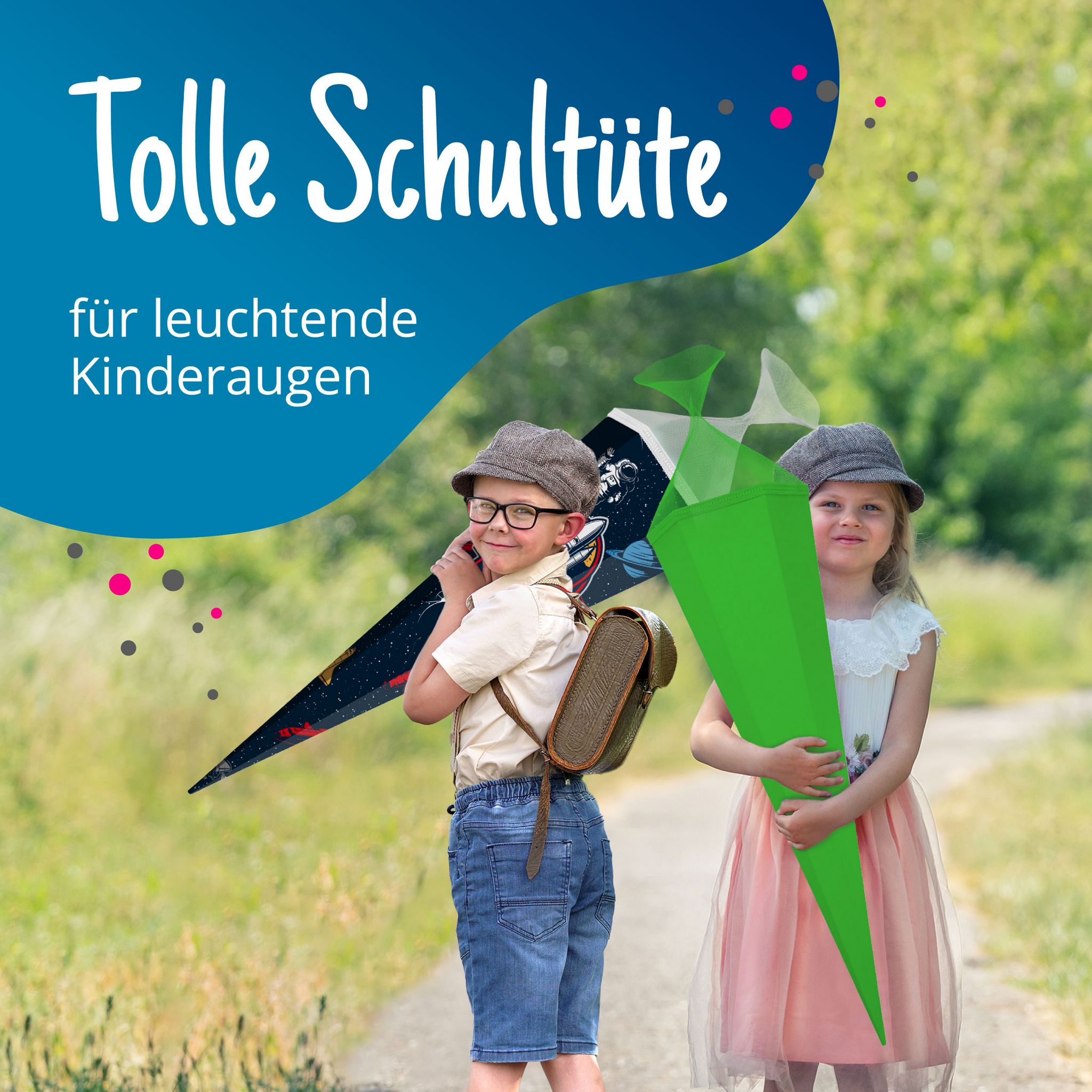 itenga Bastelschult�te mit Verschluss GR�N 6eckig 85cm